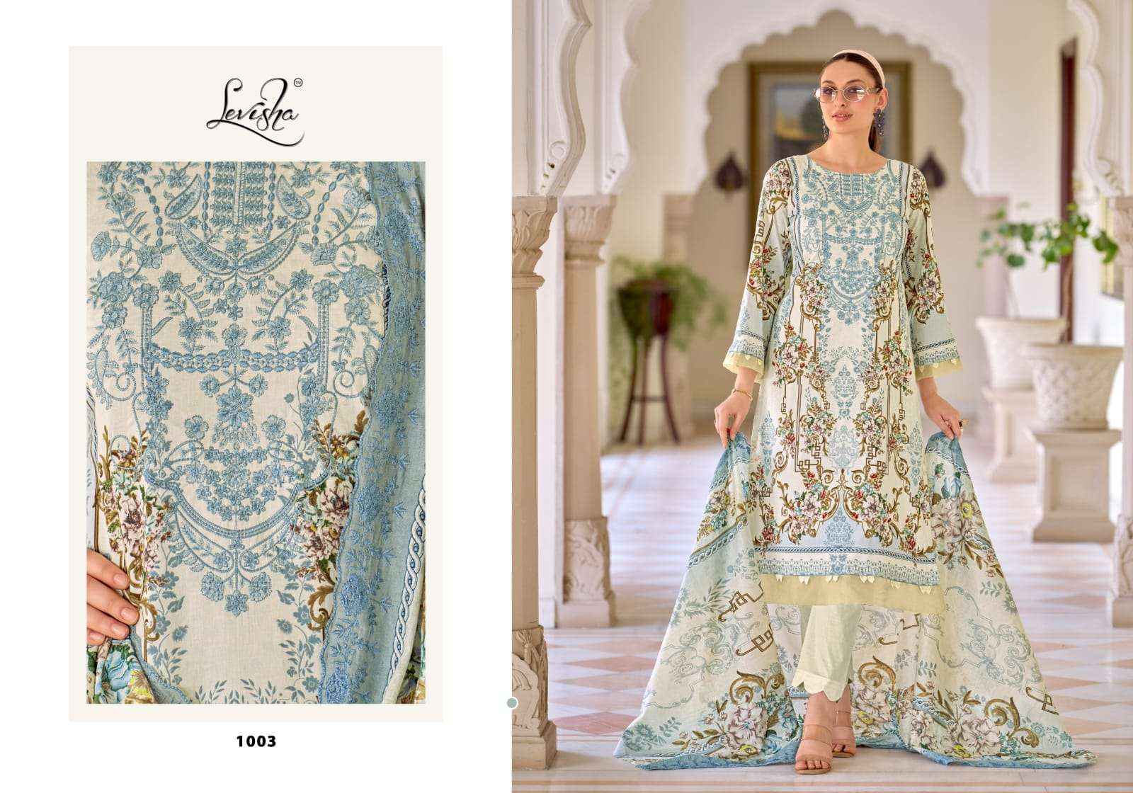 Levisha Needal Wonder Nx Cotton Pakistani Style Dress Material Collection ( 8 Pcs Catalog )