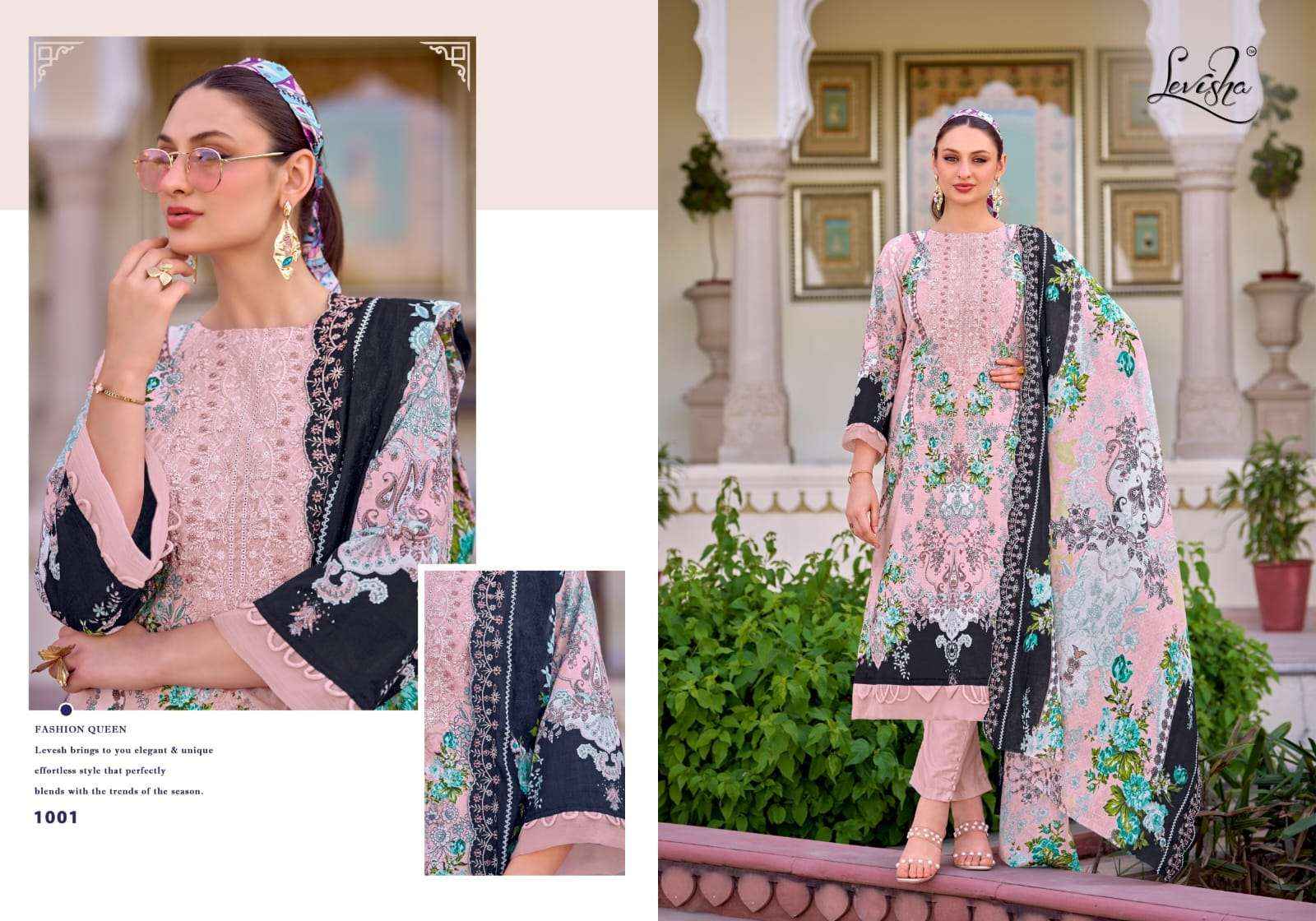Levisha Needal Wonder Nx Cotton Pakistani Style Dress Material Collection ( 8 Pcs Catalog )