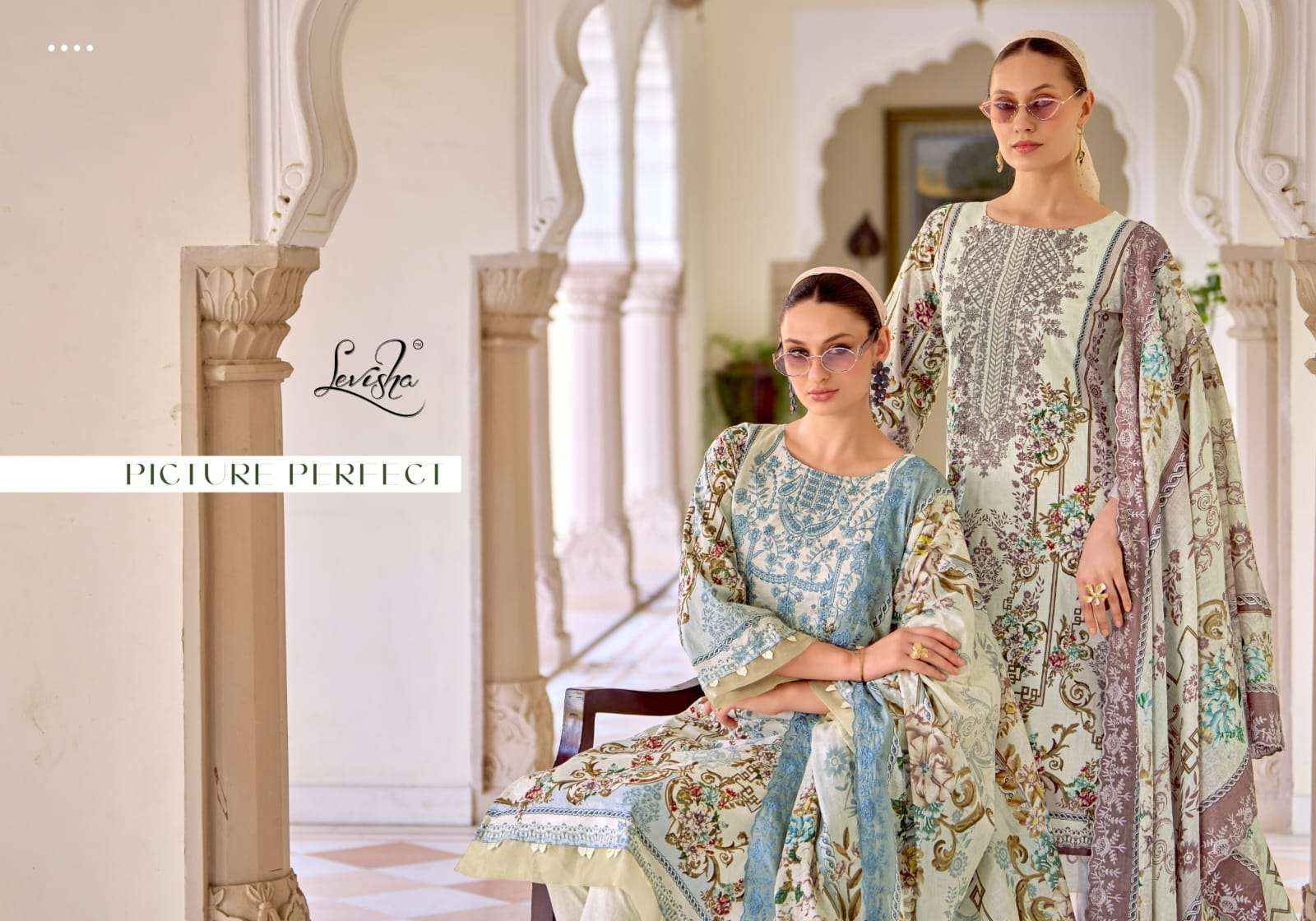 Levisha Needal Wonder Nx Cotton Pakistani Style Dress Material Collection ( 8 Pcs Catalog )