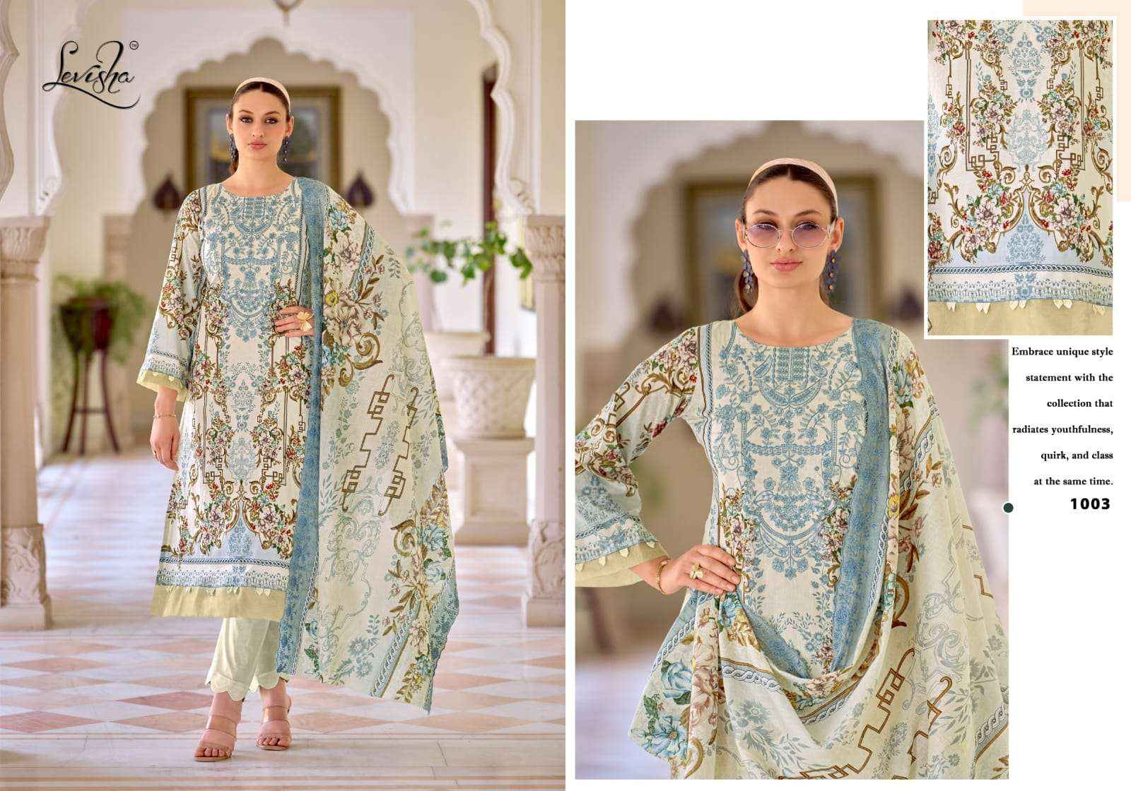 Levisha Needal Wonder Nx Cotton Pakistani Style Dress Material Collection ( 8 Pcs Catalog )
