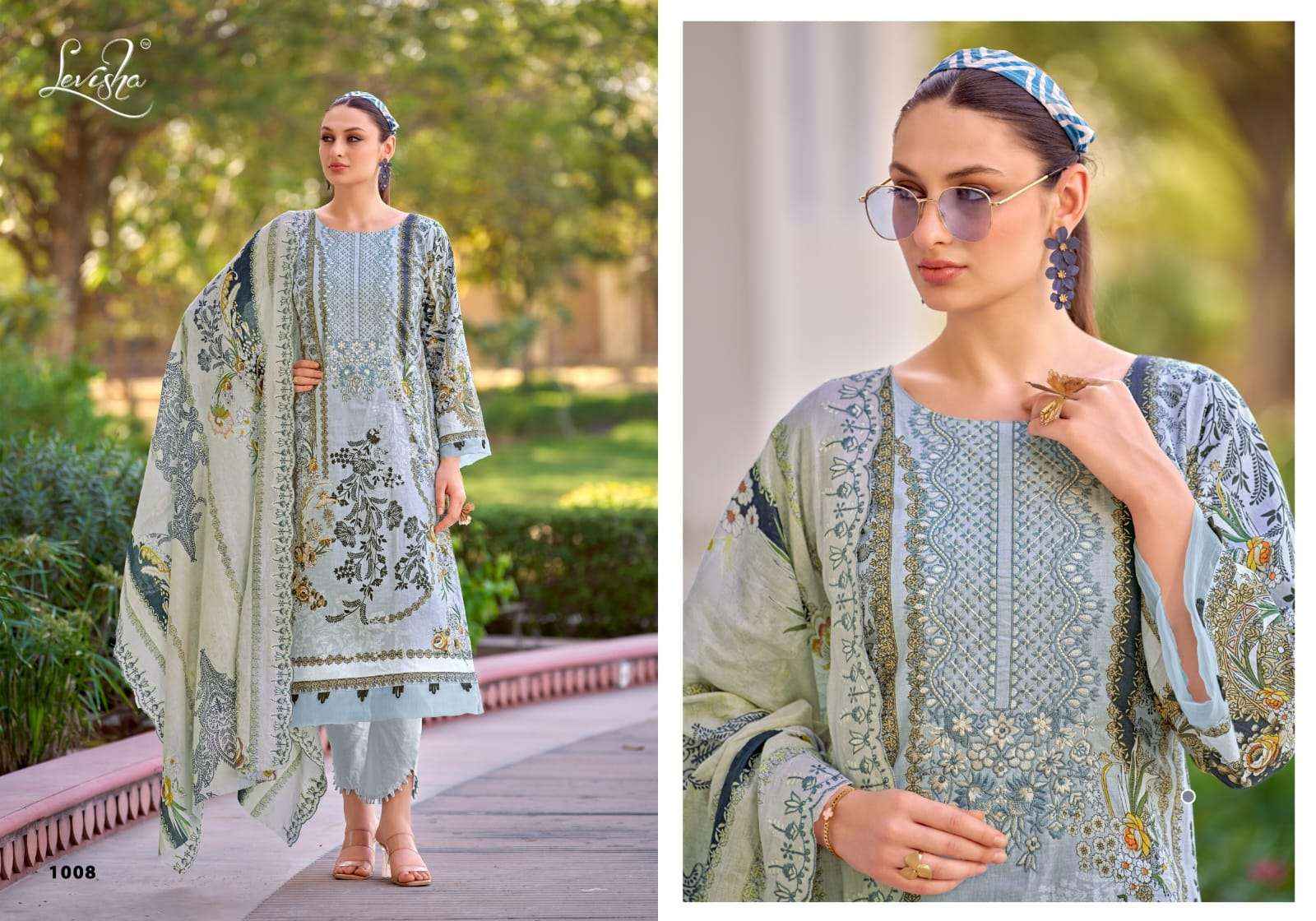Levisha Needal Wonder Nx Cotton Pakistani Style Dress Material Collection ( 8 Pcs Catalog )
