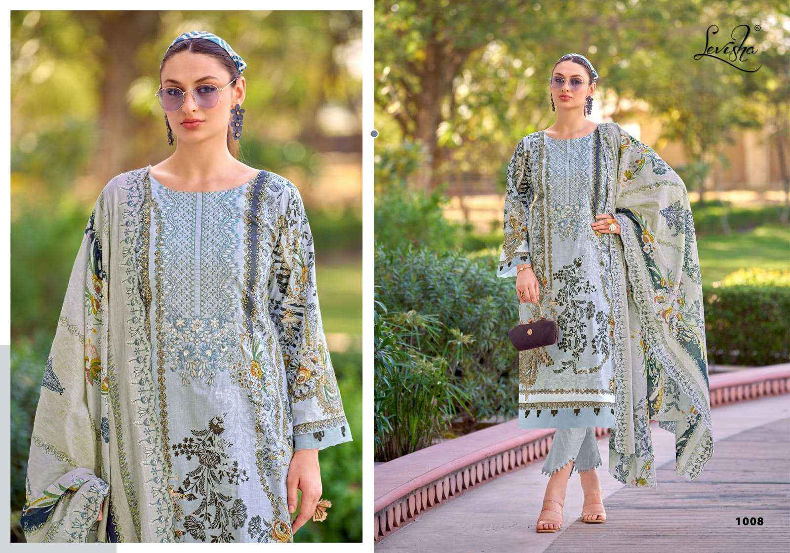 Levisha Needal Wonder Nx Cotton Pakistani Style Dress Material Collection ( 8 Pcs Catalog )