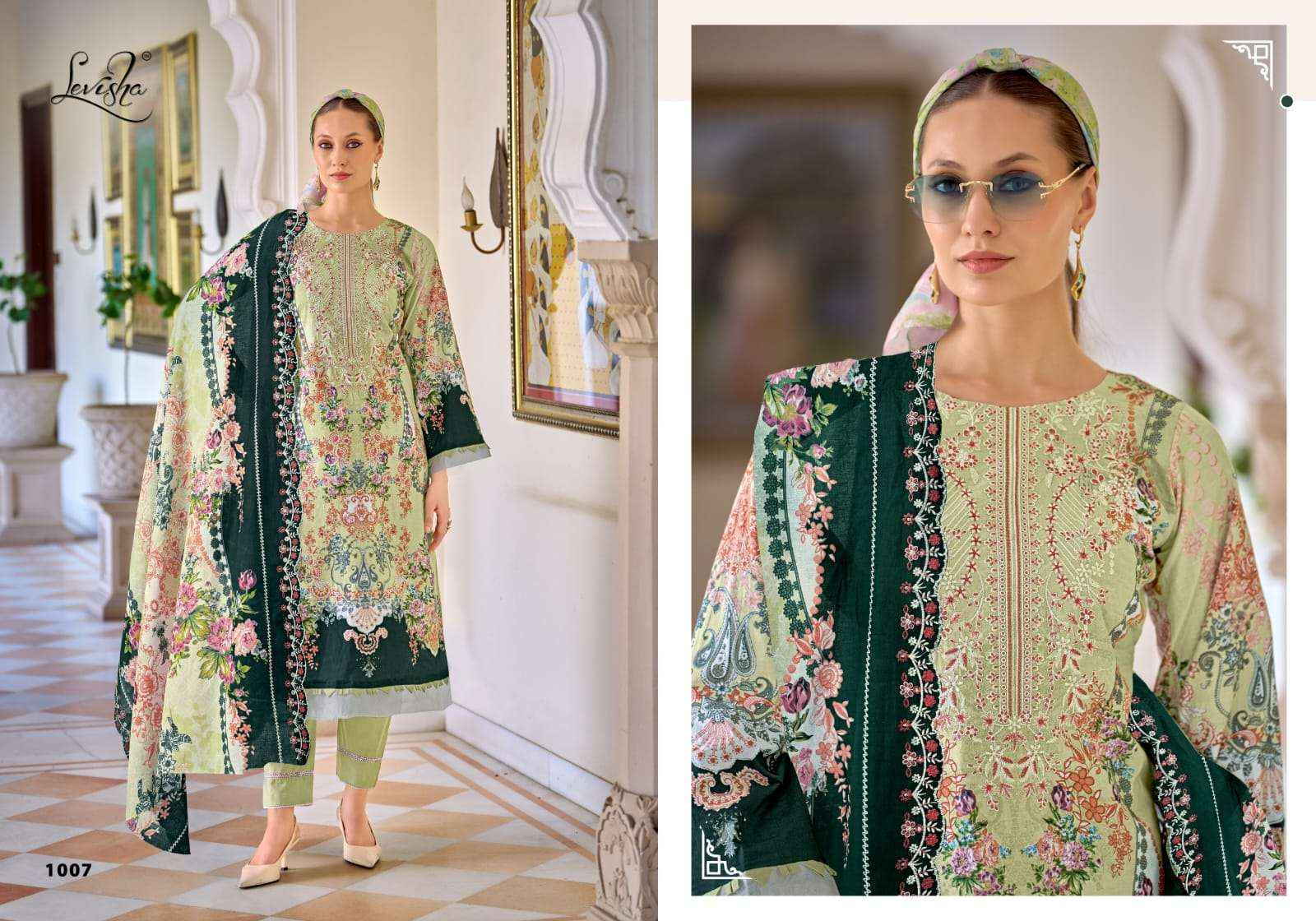 Levisha Needal Wonder Nx Cotton Pakistani Style Dress Material Collection ( 8 Pcs Catalog )