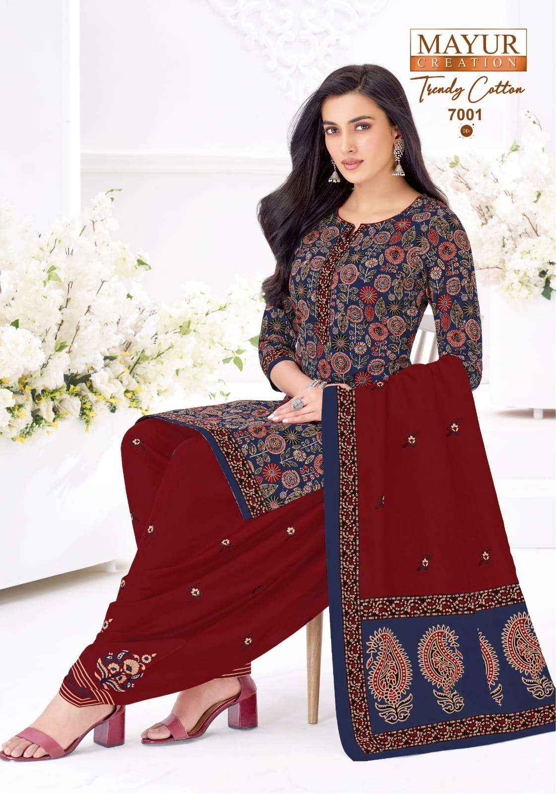 Mayur Trendy Cotton Vol 7 Pure Cotton Dress Material Wholesale ( 10 pcs Catalogue )