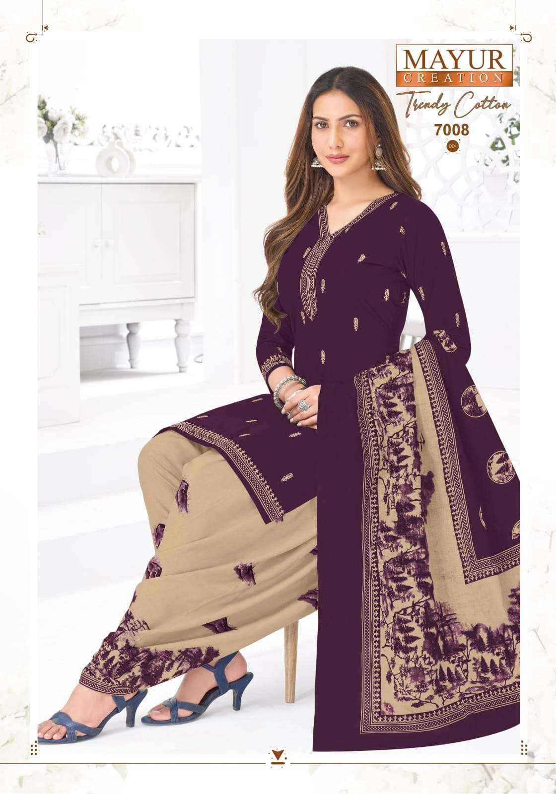 Mayur Trendy Cotton Vol 7 Pure Cotton Dress Material Wholesale ( 10 pcs Catalogue )
