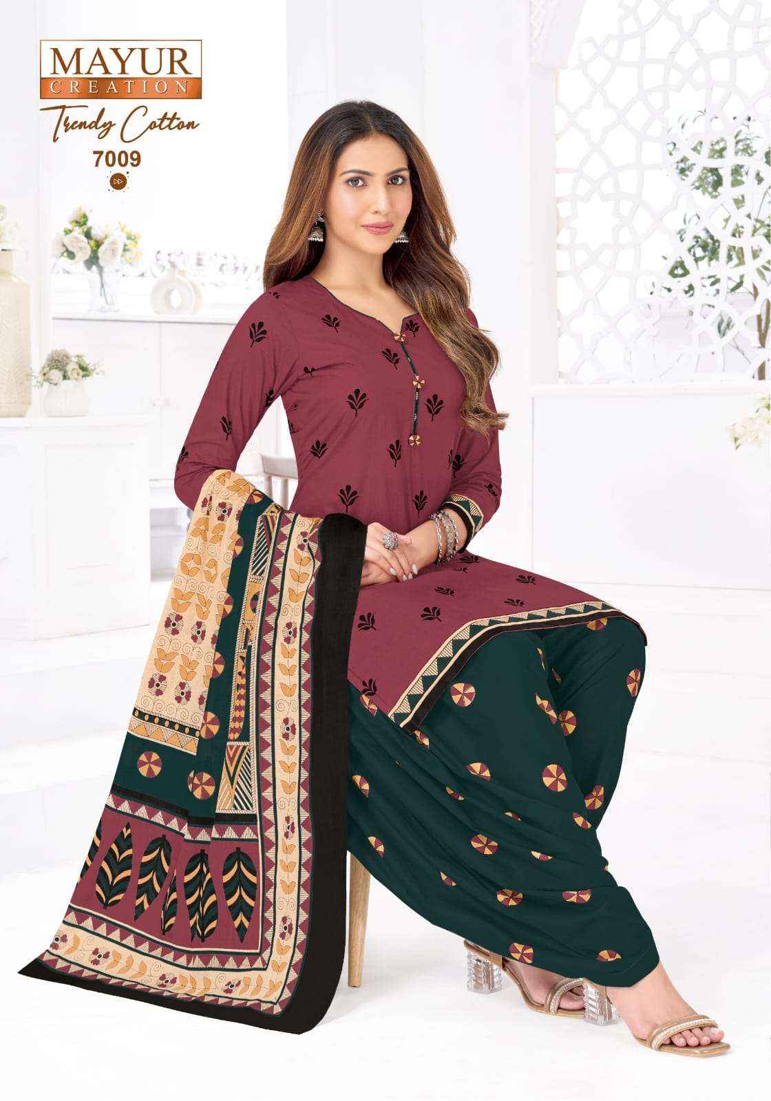 Mayur Trendy Cotton Vol 7 Pure Cotton Dress Material Wholesale ( 10 pcs Catalogue )