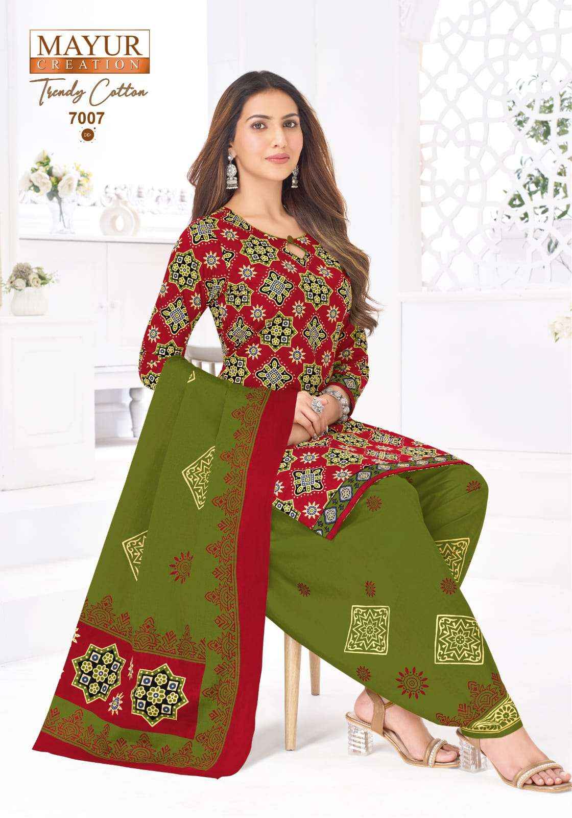 Mayur Trendy Cotton Vol 7 Pure Cotton Dress Material Wholesale ( 10 pcs Catalogue )