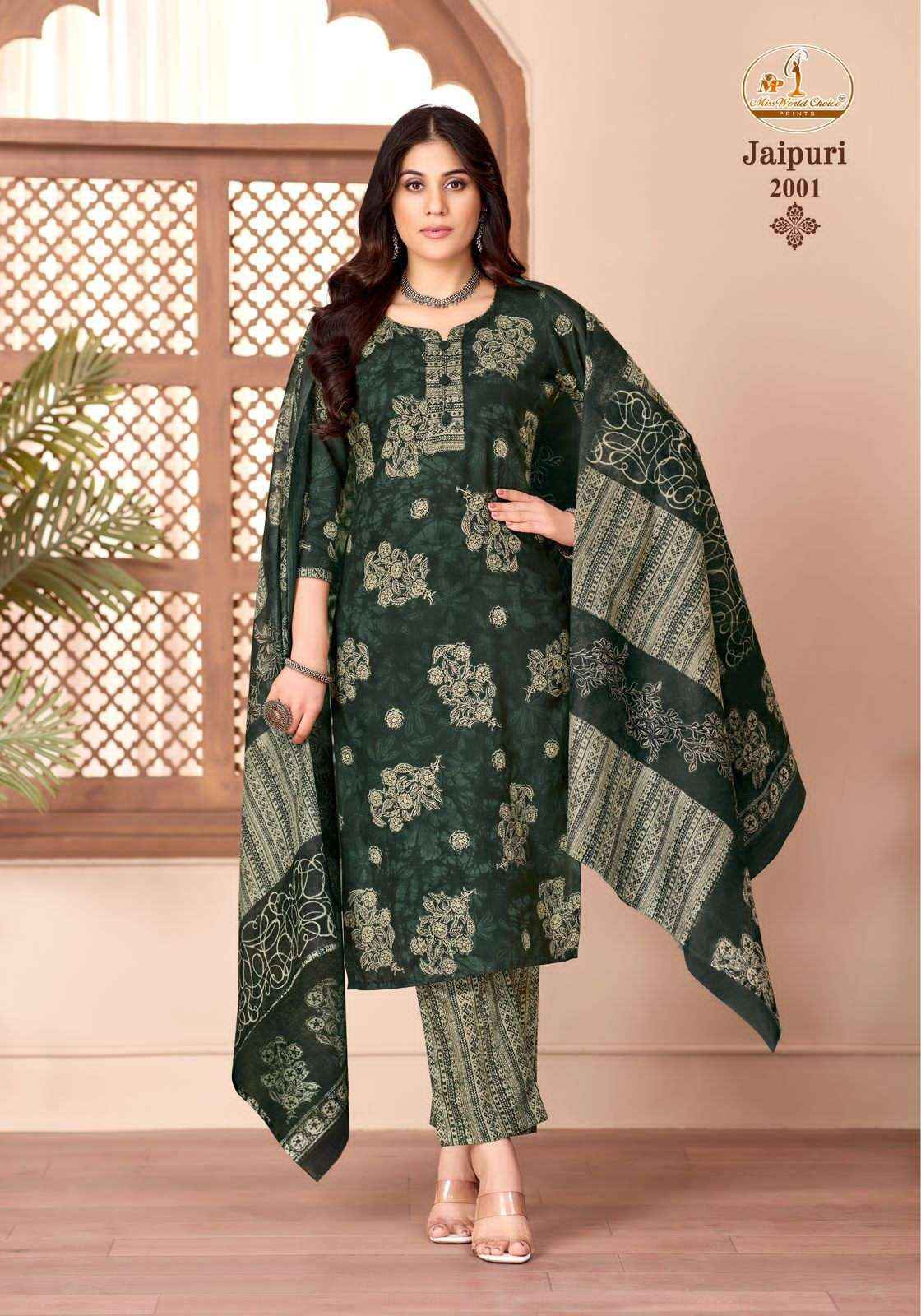 white christmas dresses Jaipuri Vol 6 Mayur Creation Cotton Dress Material – Kavya Style Plus