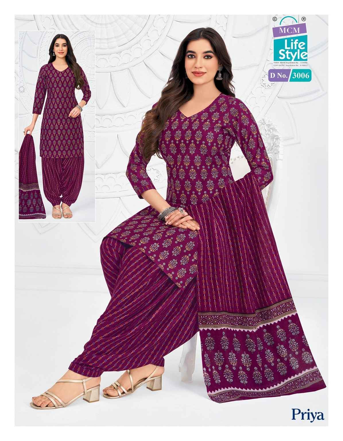MCM Lifestyle Priya Vol 30 Readymade Cotton Dress Material Wholesale Collection ( 24 Pcs Catalog )