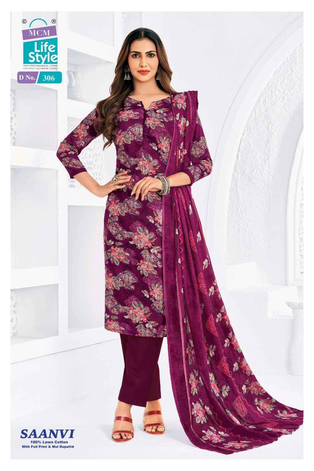 Mcm Lifestyle Saanvi Vol 3 Heavy Lawn Cotton Dress Collection ( 10 Pcs Catalog )