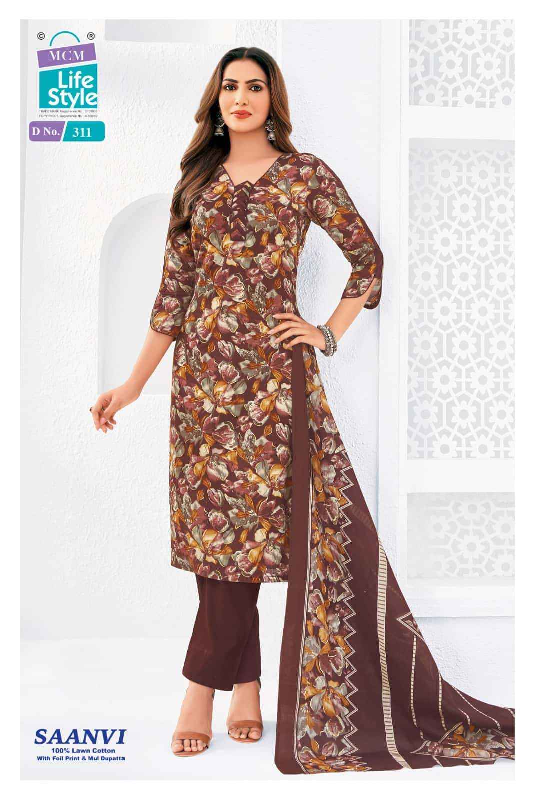 Mcm Lifestyle Saanvi Vol 3 Heavy Lawn Cotton Dress Collection ( 10 Pcs Catalog )