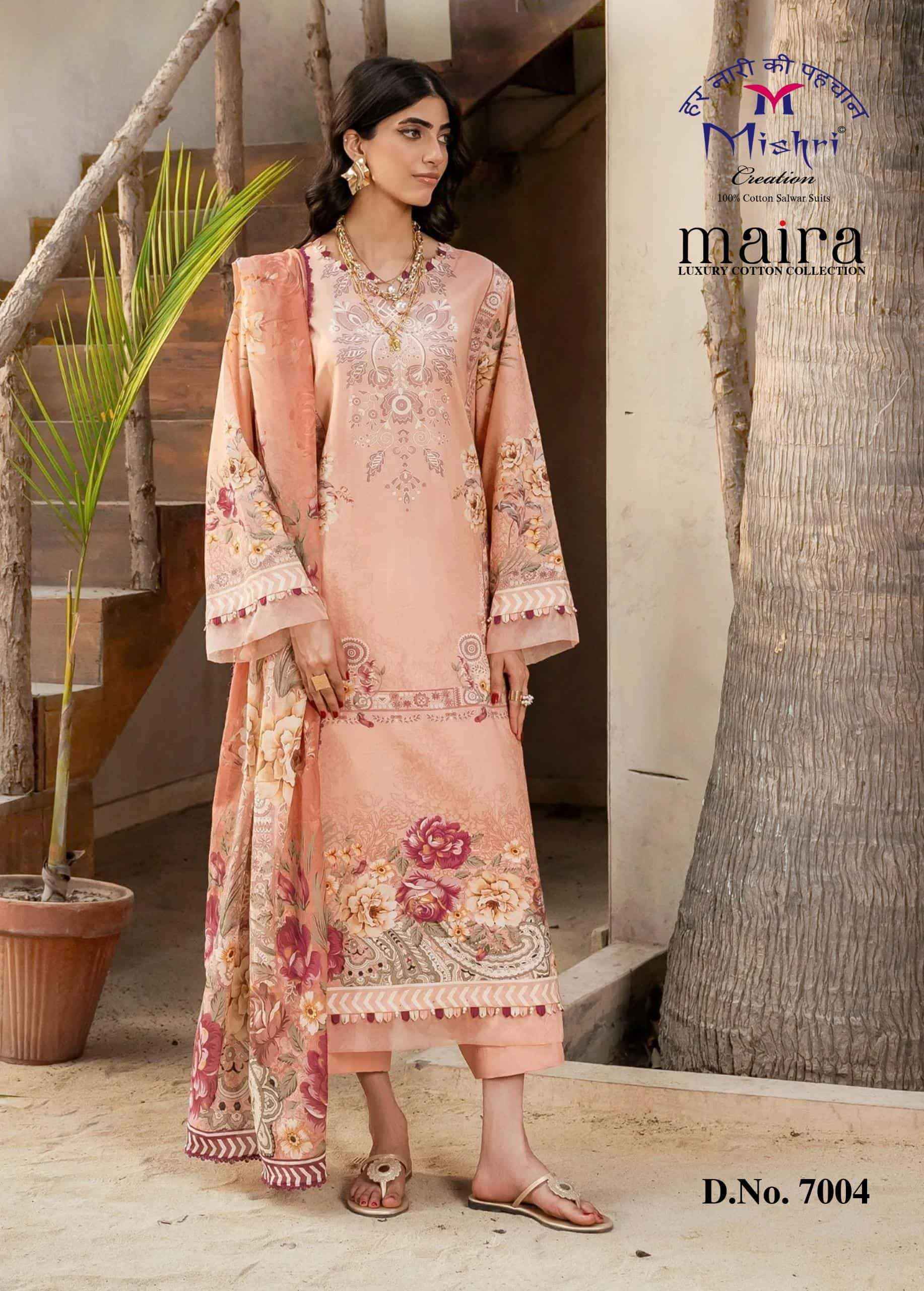 Mishri Creation Maira Vol 7 Pakistani Pure Cotton Suit Wholesale Price ( 6 Pcs Catalogue )