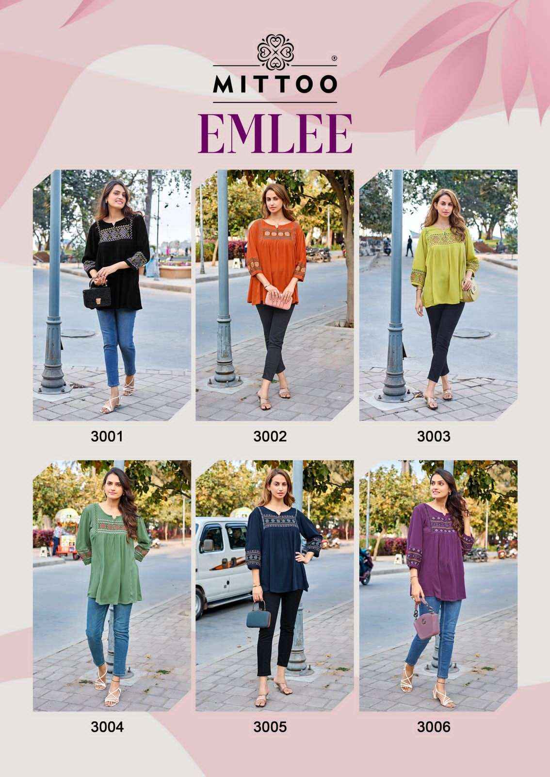 Mittoo fashion Emlee Western Wear Ladies Short Tops Wholesale Price ( 6 Pcs Catalogue )