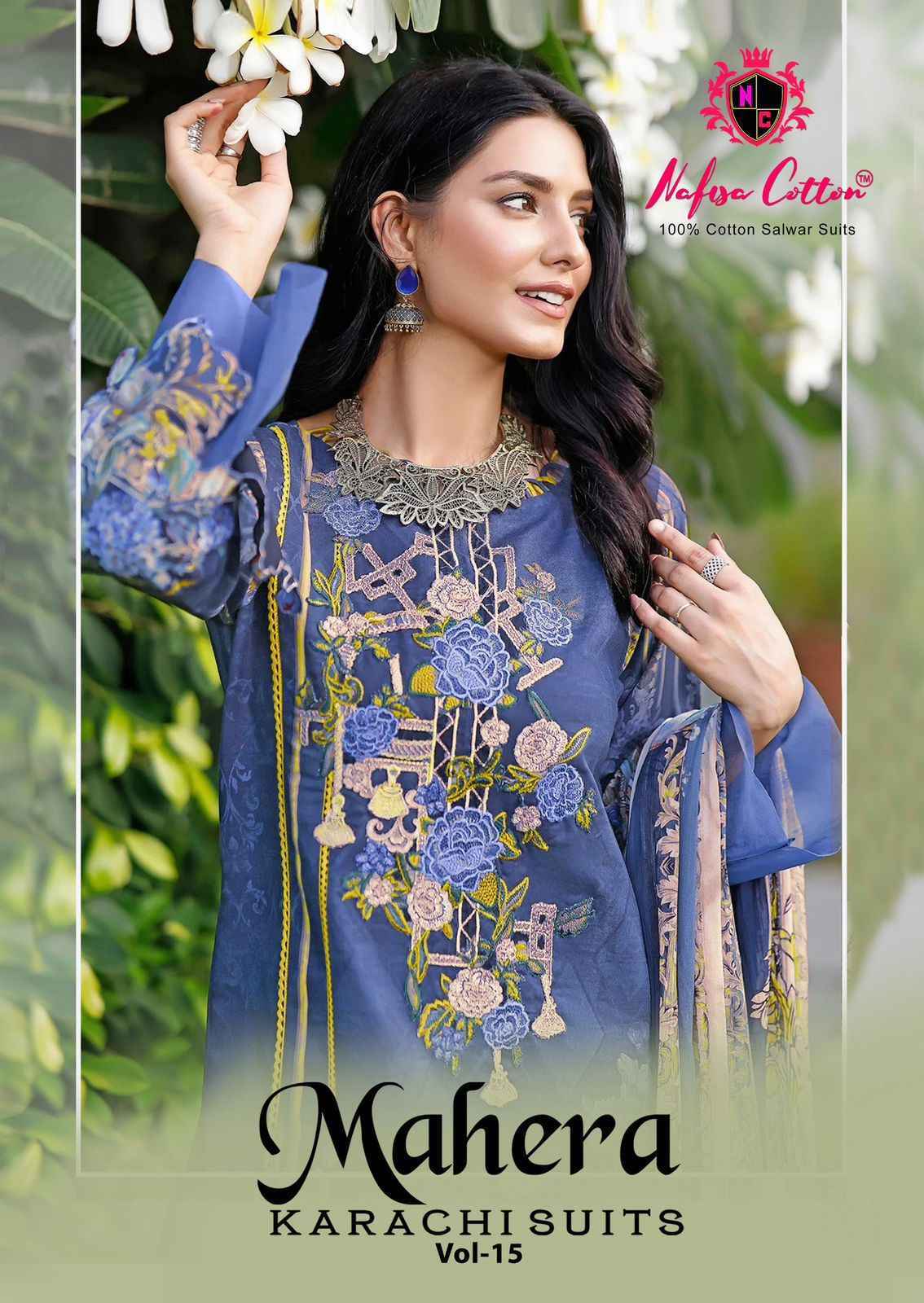 Nafisa Cotton Mahera Karachi Suits Vol 15 Cotton Dress Material ( 6 pcs Catalogue )