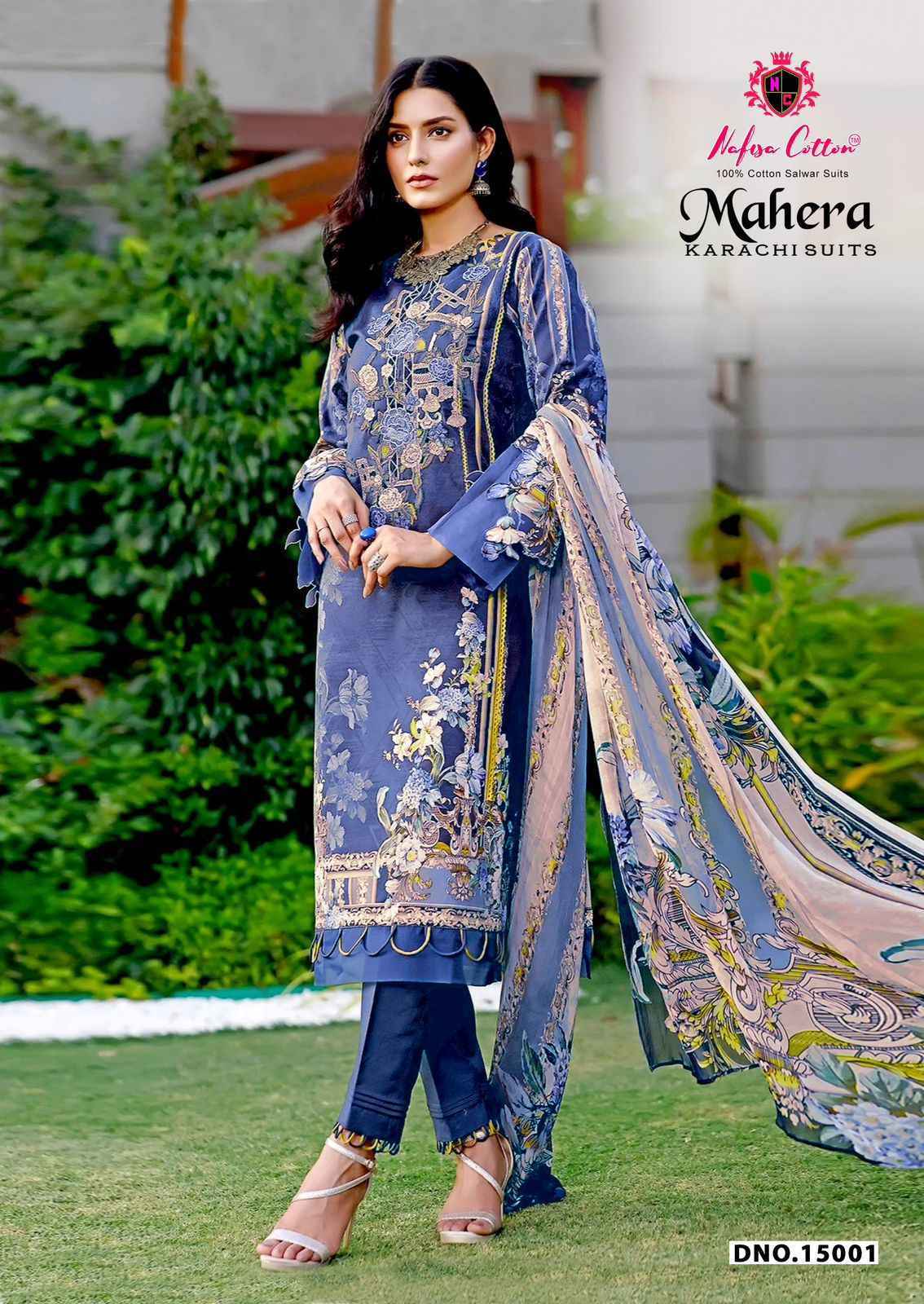 Nafisa Cotton Mahera Karachi Suits Vol 15 Cotton Dress Material ( 6 pcs Catalogue )