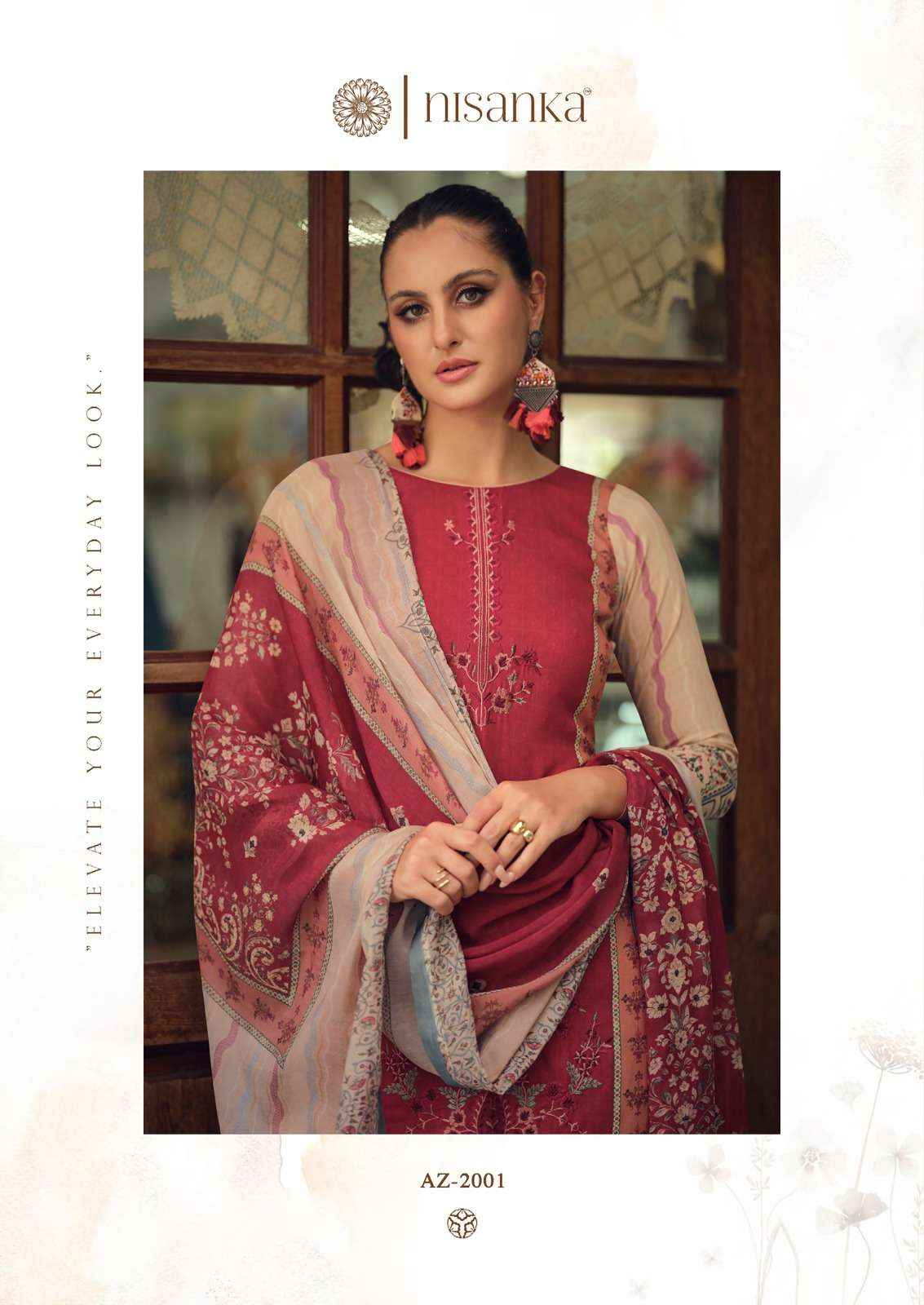 Nisanka Azaa Vol 4 Dress Material Wholesale Price ( 4 Pcs Catalogue )