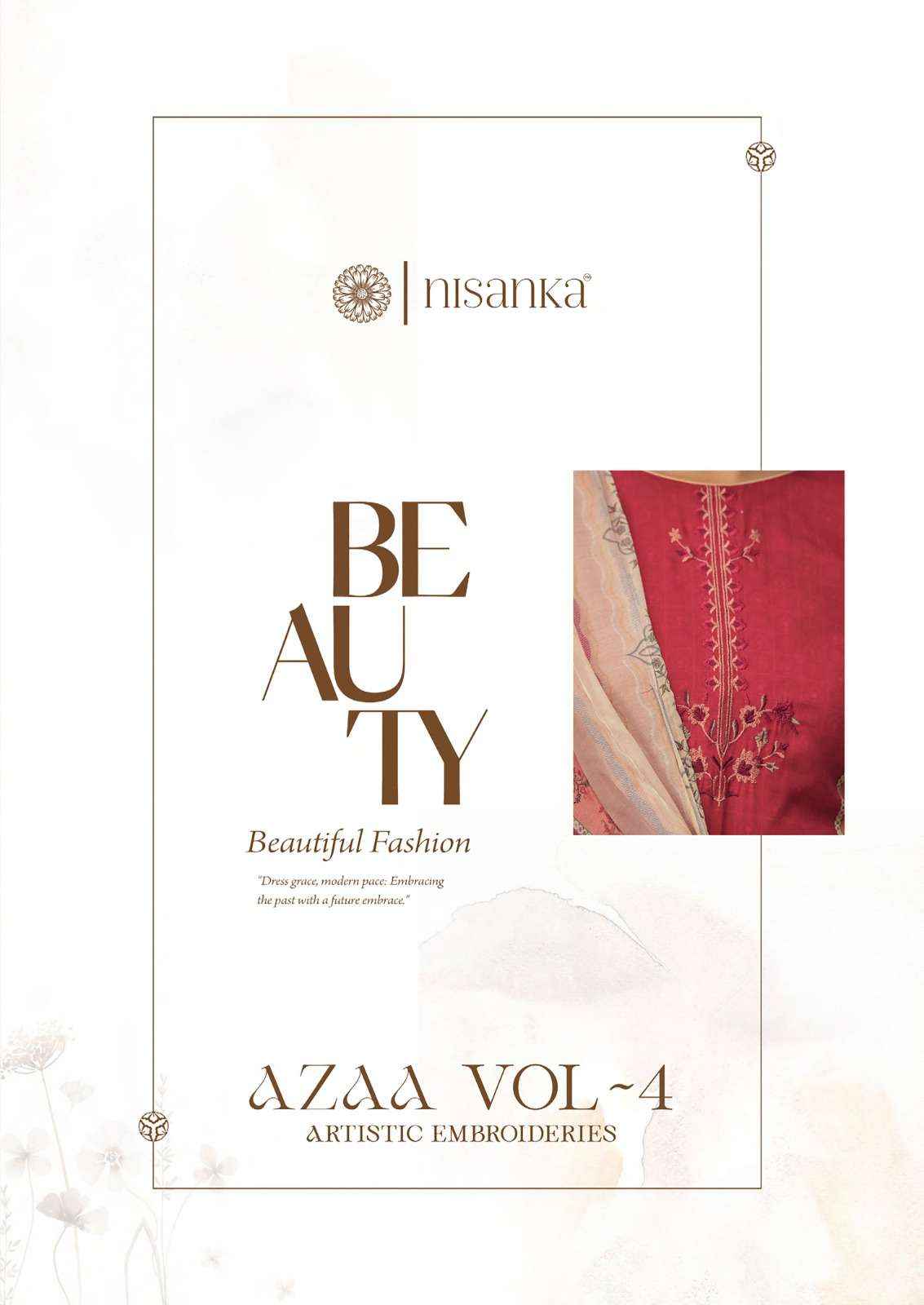 Nisanka Azaa Vol 4 Dress Material Wholesale Price ( 4 Pcs Catalogue )