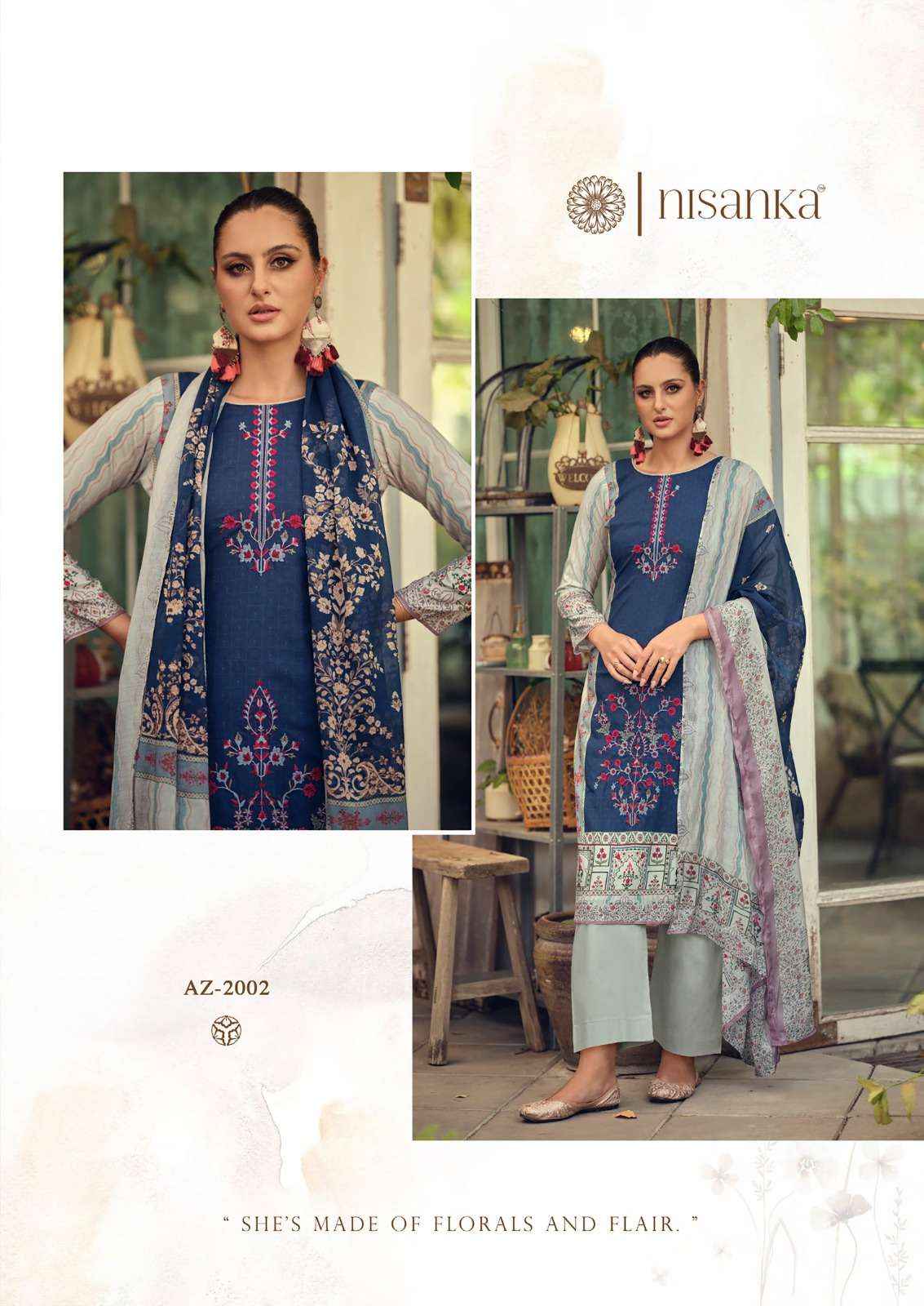 Nisanka Azaa Vol 4 Dress Material Wholesale Price ( 4 Pcs Catalogue )