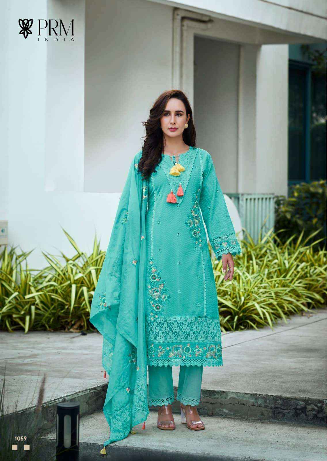 Prm India Vanya Pure Cotton Designer 3 Piece Set Collection ( 6 Pcs Catalog )