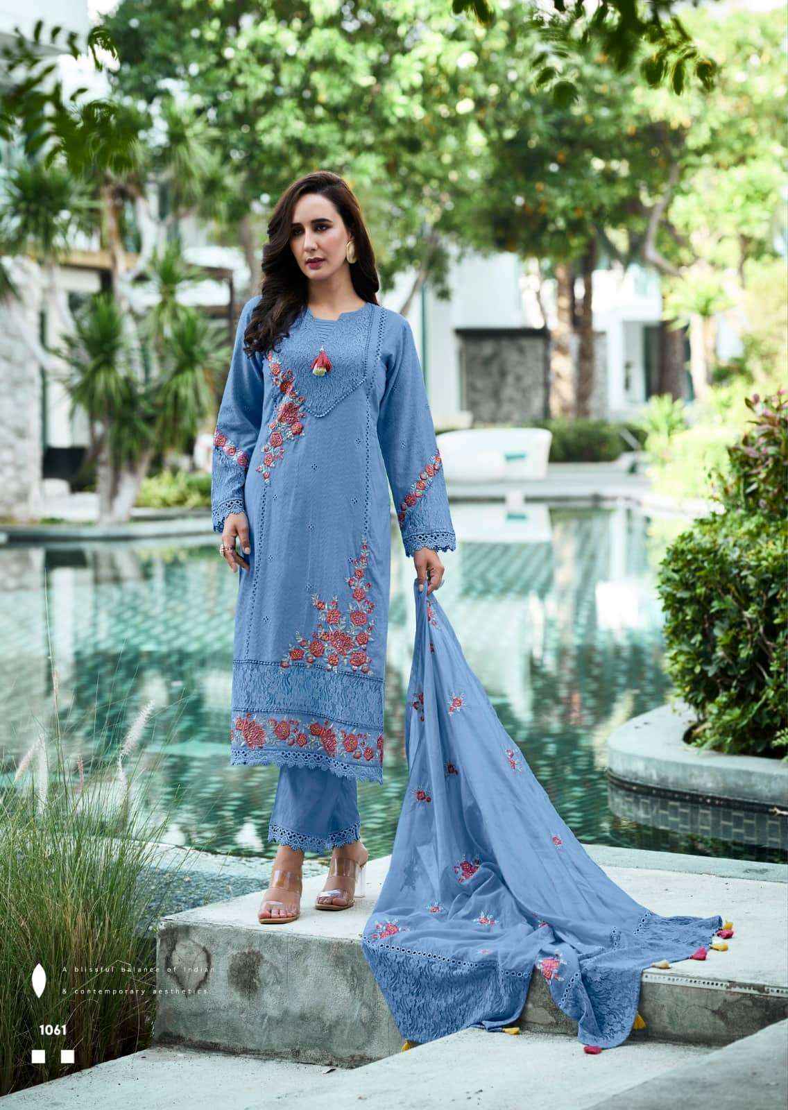 Prm India Vanya Pure Cotton Designer 3 Piece Set Collection ( 6 Pcs Catalog )