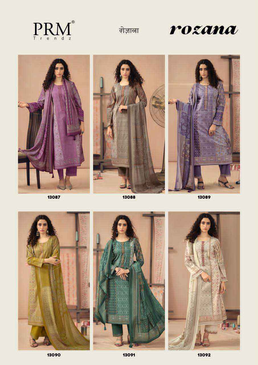 Prm Trendz Rozana Pure Cotton Dress Material Wholesale Price ( 6 Pcs Catalogue )