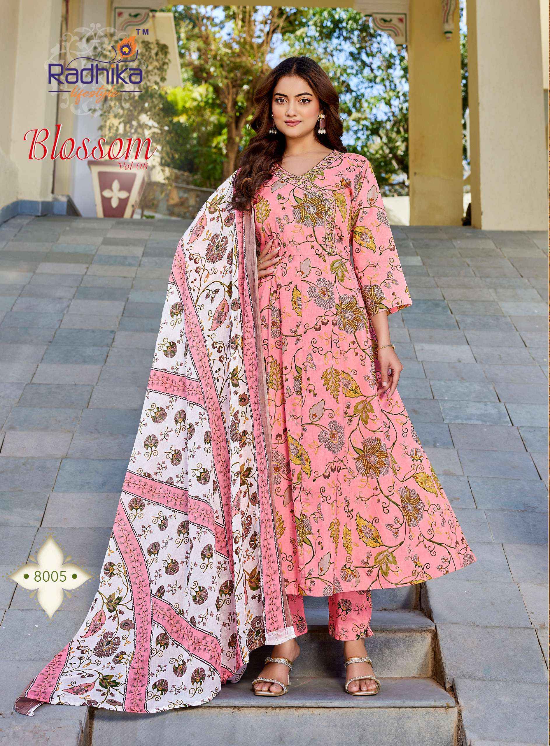 Radhika Lifestyle Blossom Vol 8 Cotton Kurti Combo Wholesale Price ( 8 pcs Catalogue )