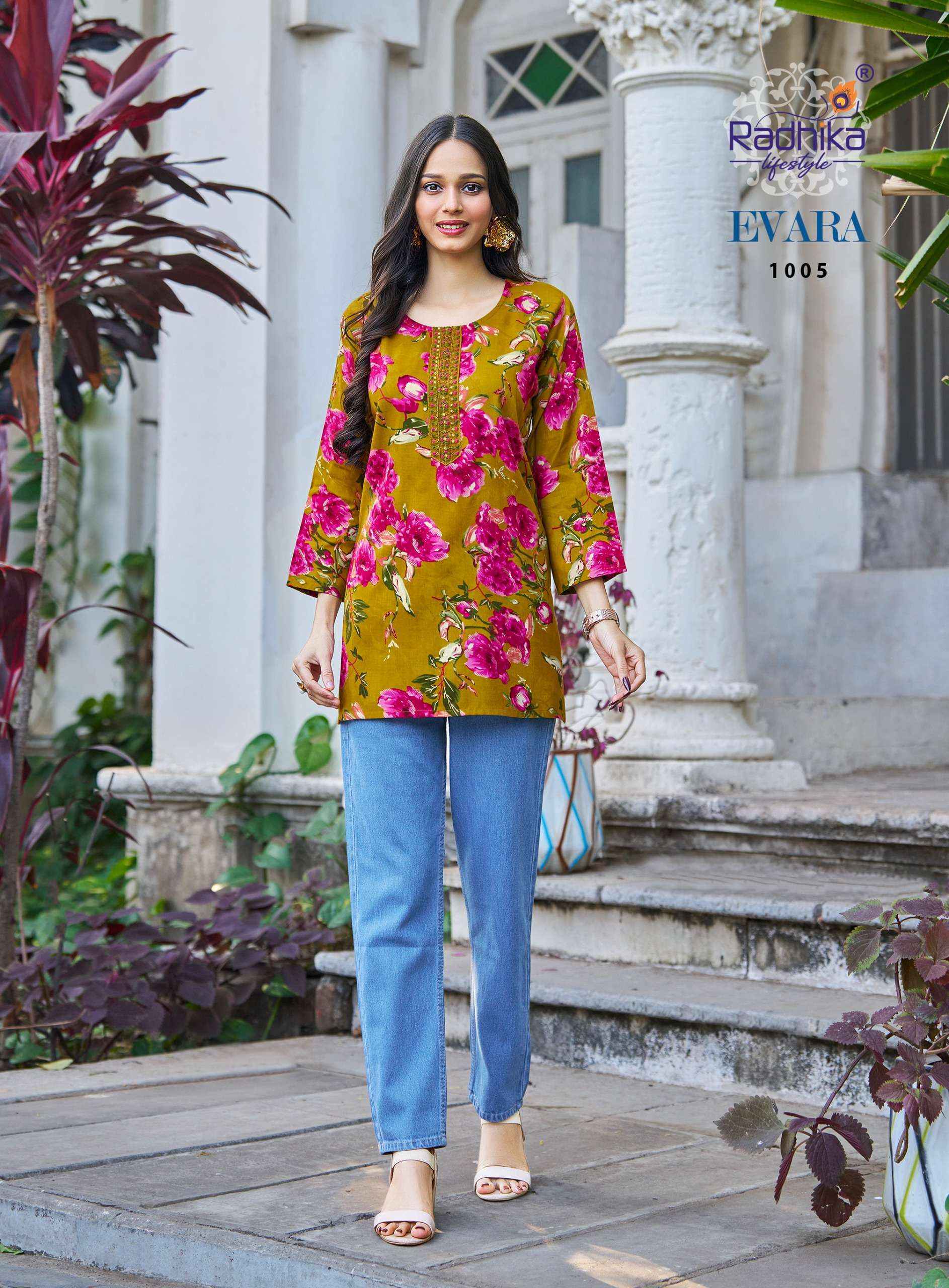 Radhika Lifestyle Evara Vol 1 Rayon Top Set Collection ( 10 Pcs Catalog )