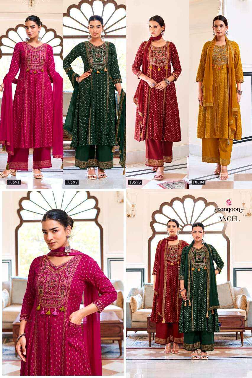 Rangoon Angel Exclusive Designrer Readymade Suit Wholesale Price ( 4 Pcs Catalogue )