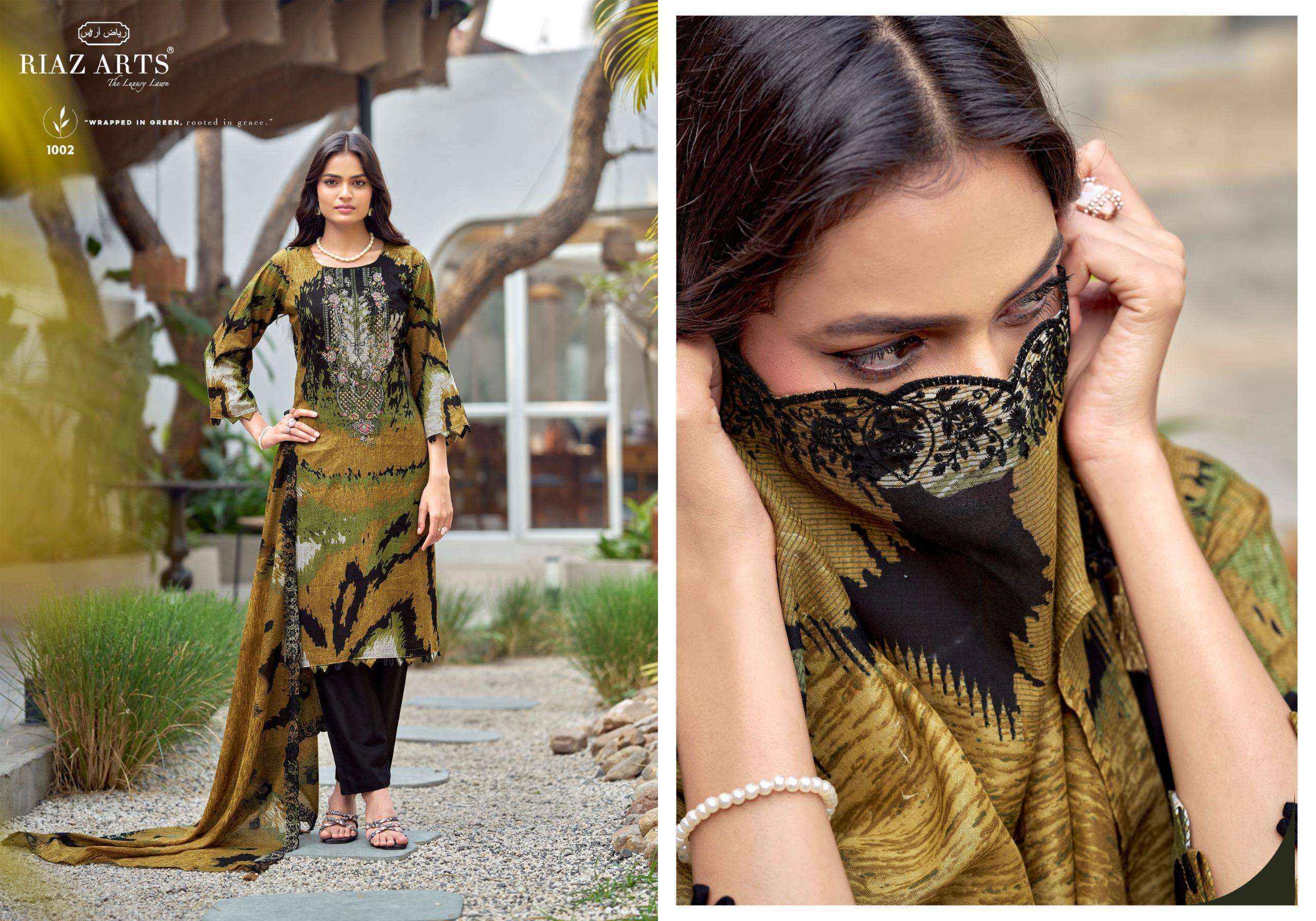 Riaz Arts Bin Saeed Lawn Cotton Dress Material wholesale price ( 6 pcs Catalogue )