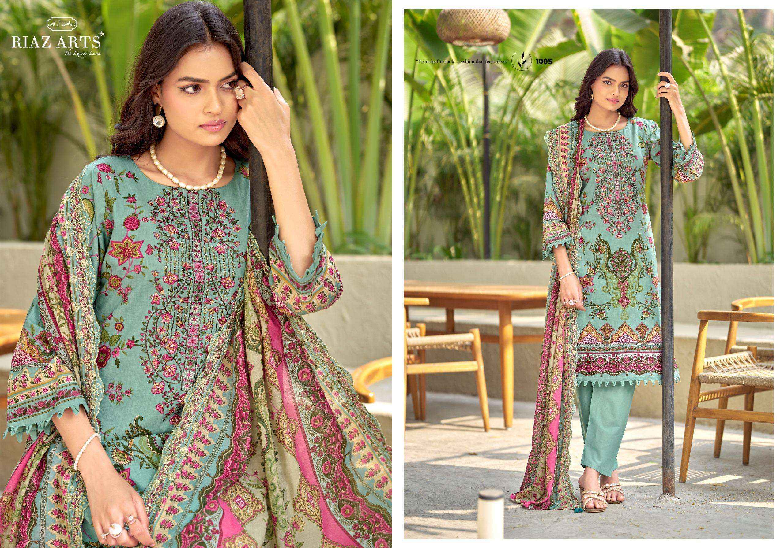 Riaz Arts Bin Saeed Lawn Cotton Dress Material wholesale price ( 6 pcs Catalogue )