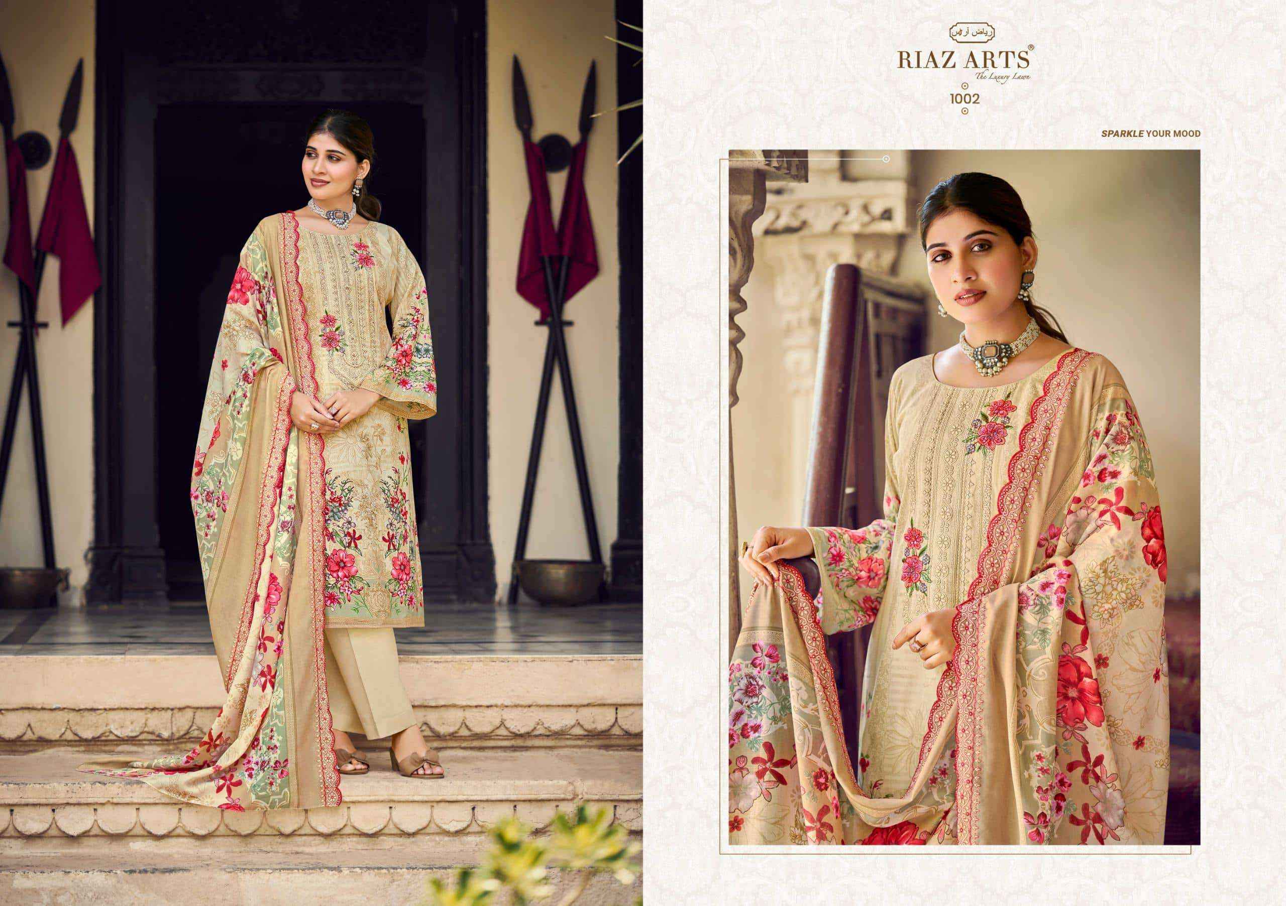 Riaz Arts Bin Saeed Vol 15 Cotton Dress Material Surat Wholesaler ( 6 Pcs Catalogue )