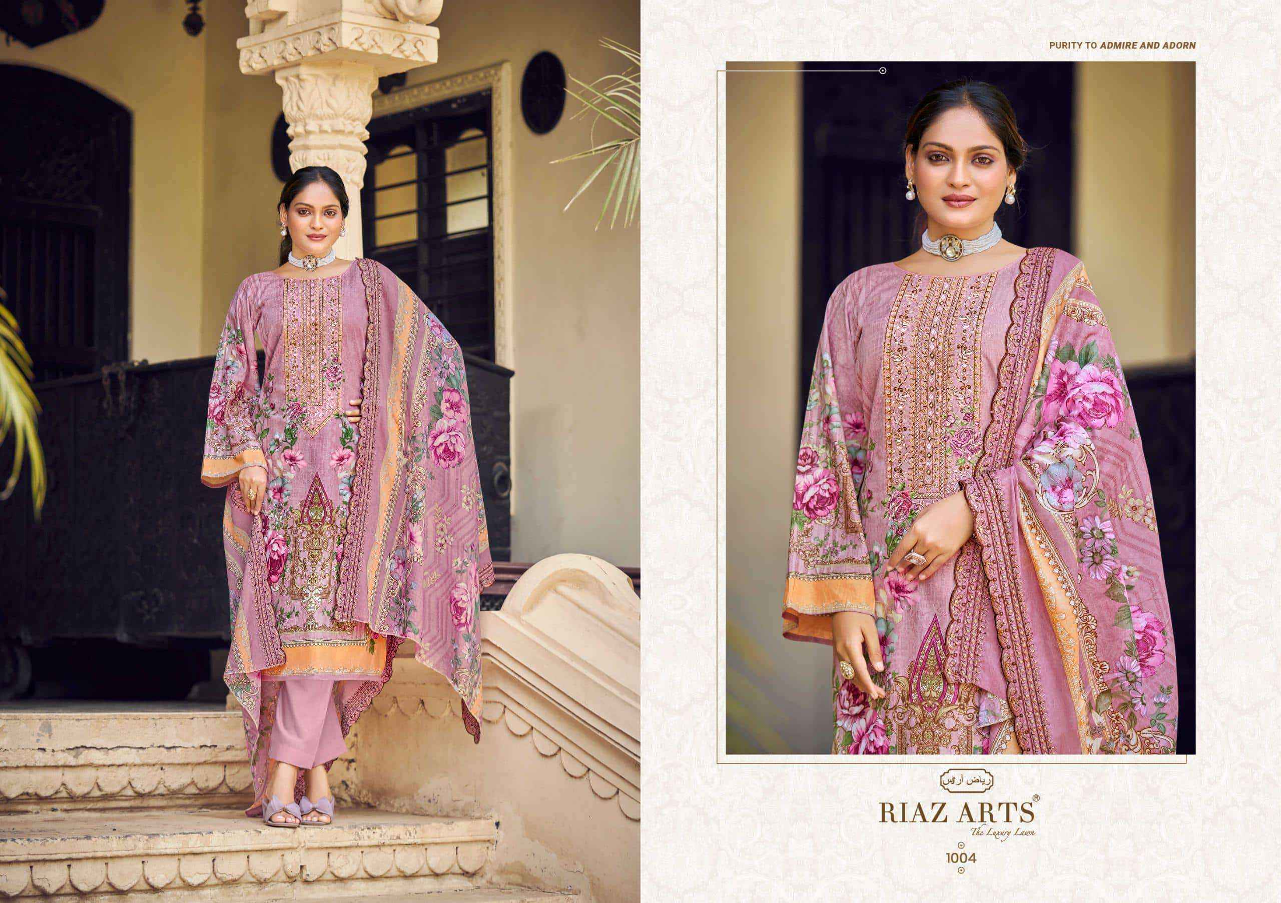 Riaz Arts Bin Saeed Vol 15 Cotton Dress Material Surat Wholesaler ( 6 Pcs Catalogue )