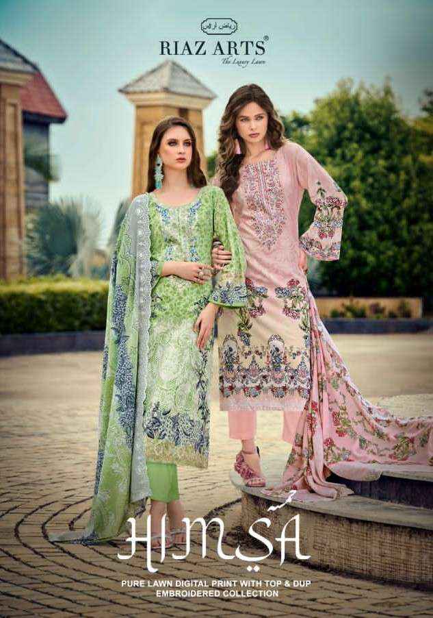 Riaz Arts Himsa Cotton Dress Material Wholesale Supplier Surat ( 8 Pcs Catalogue )