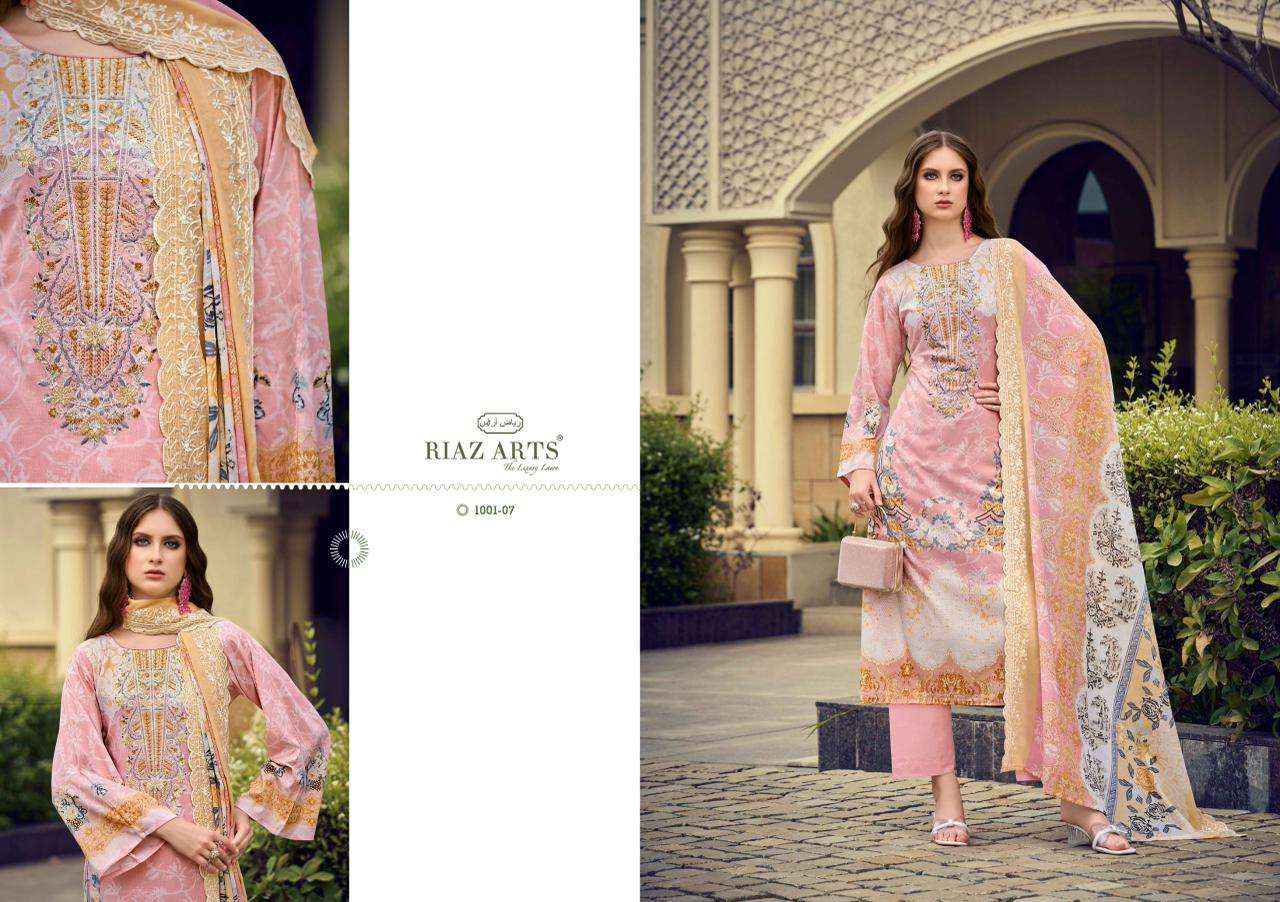 Riaz Arts Himsa Cotton Dress Material Wholesale Supplier Surat ( 8 Pcs Catalogue )