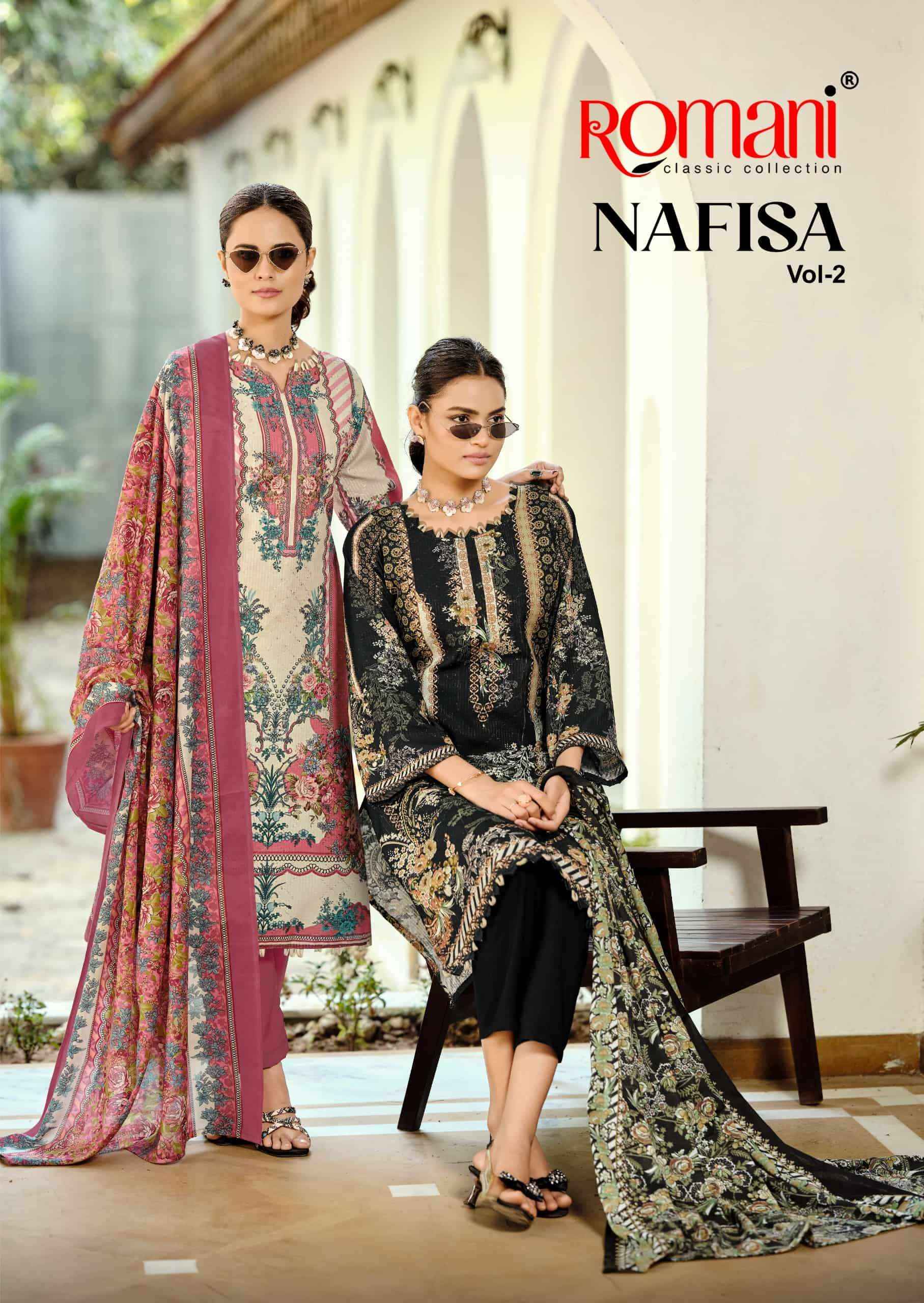 Romani Nafisa Vol 2 Designer Printed Cotton Dress Collection ( 8 Pcs Catalog )