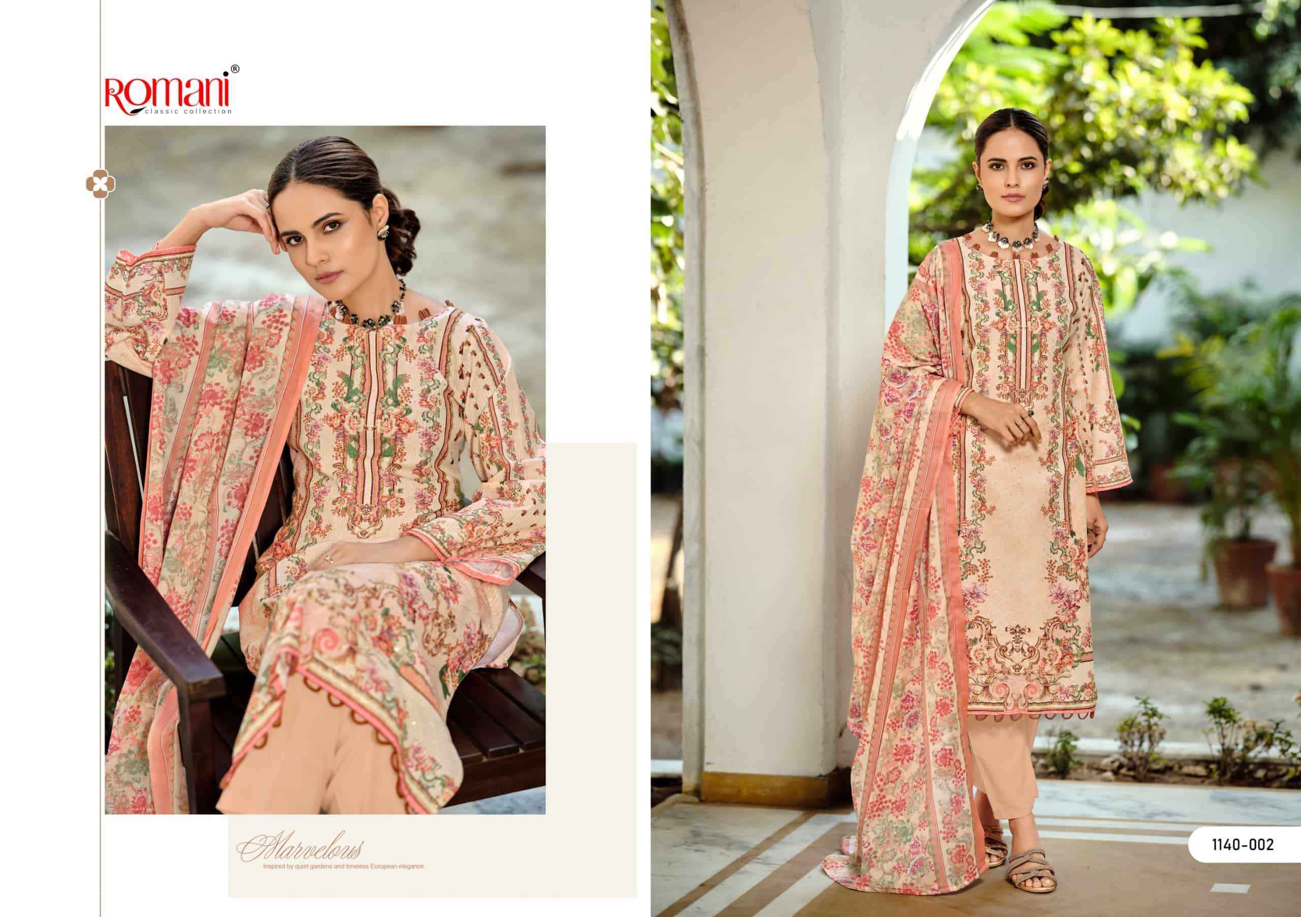 Romani Nafisa Vol 2 Designer Printed Cotton Dress Collection ( 8 Pcs Catalog )