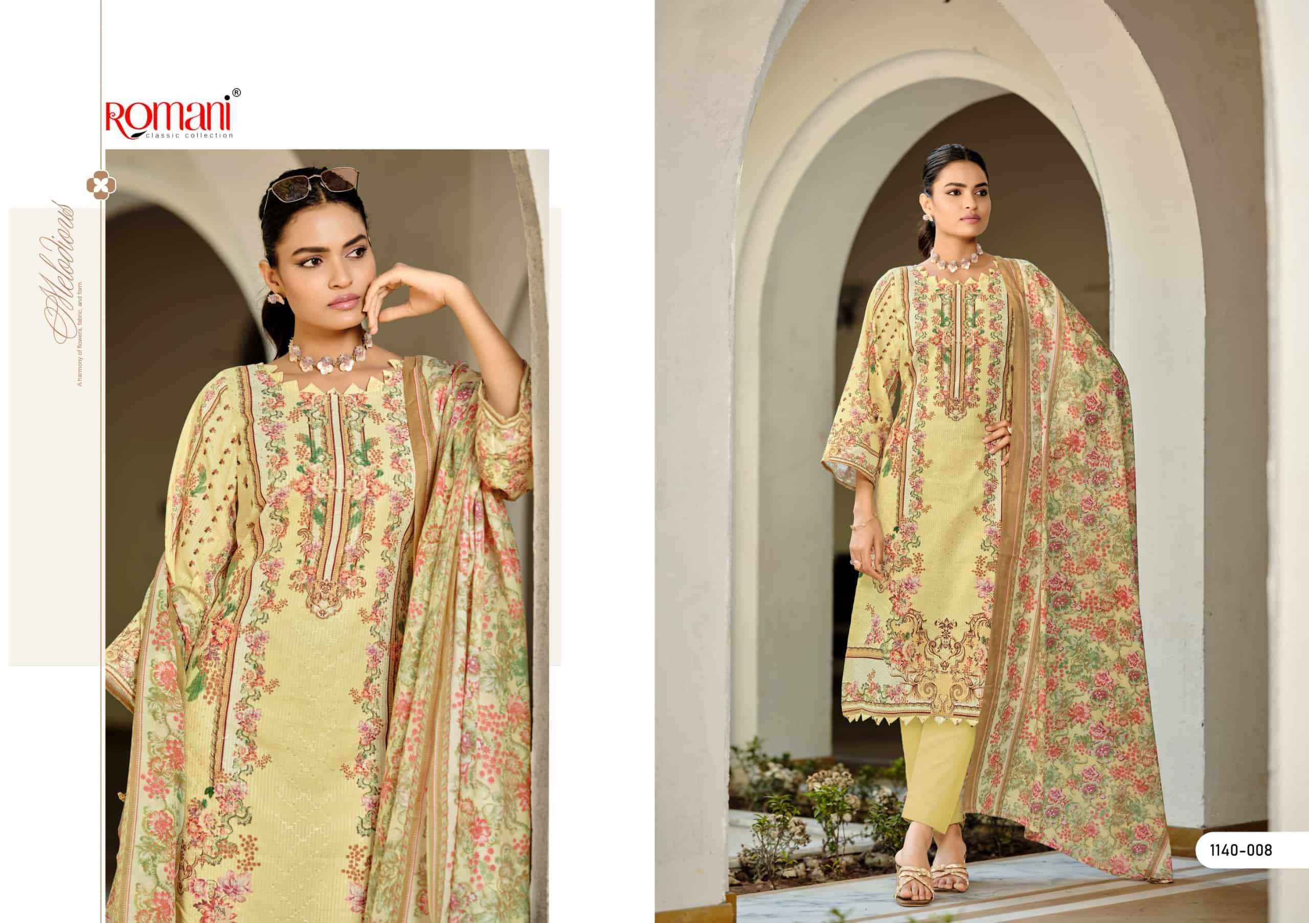 Romani Nafisa Vol 2 Designer Printed Cotton Dress Collection ( 8 Pcs Catalog )