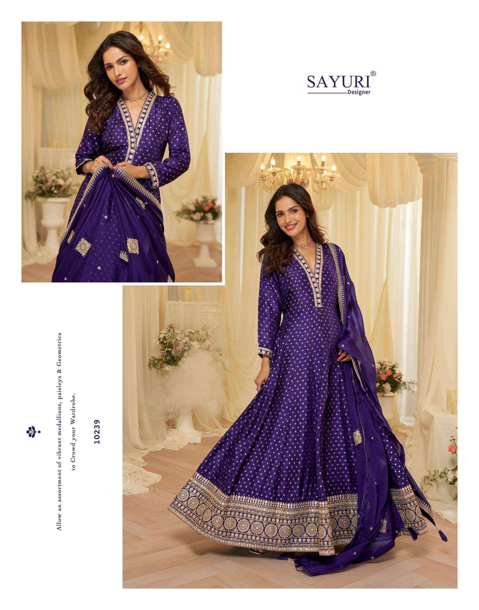 Sayuri Aaradhna 10238 To 10240 Designer Partywear Gown Collection ( 3 Pcs Catalog )