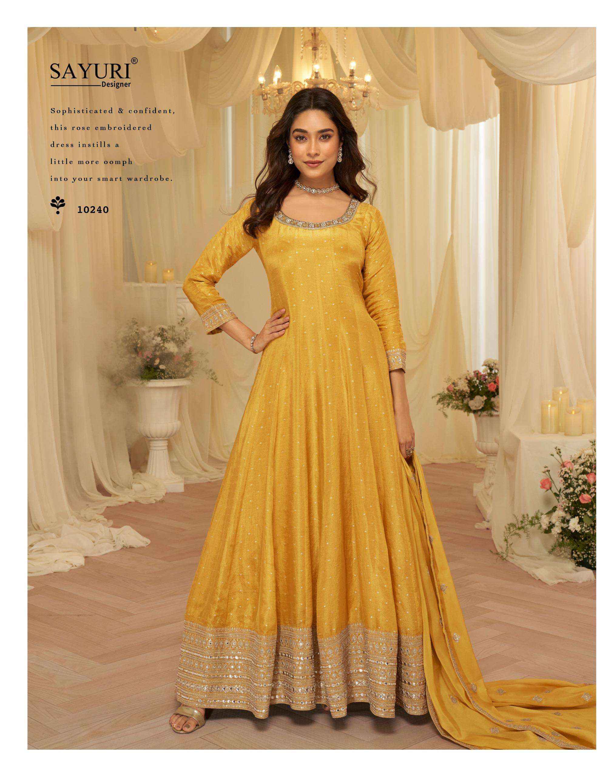 Sayuri Aaradhna 10238 To 10240 Designer Partywear Gown Collection ( 3 Pcs Catalog )