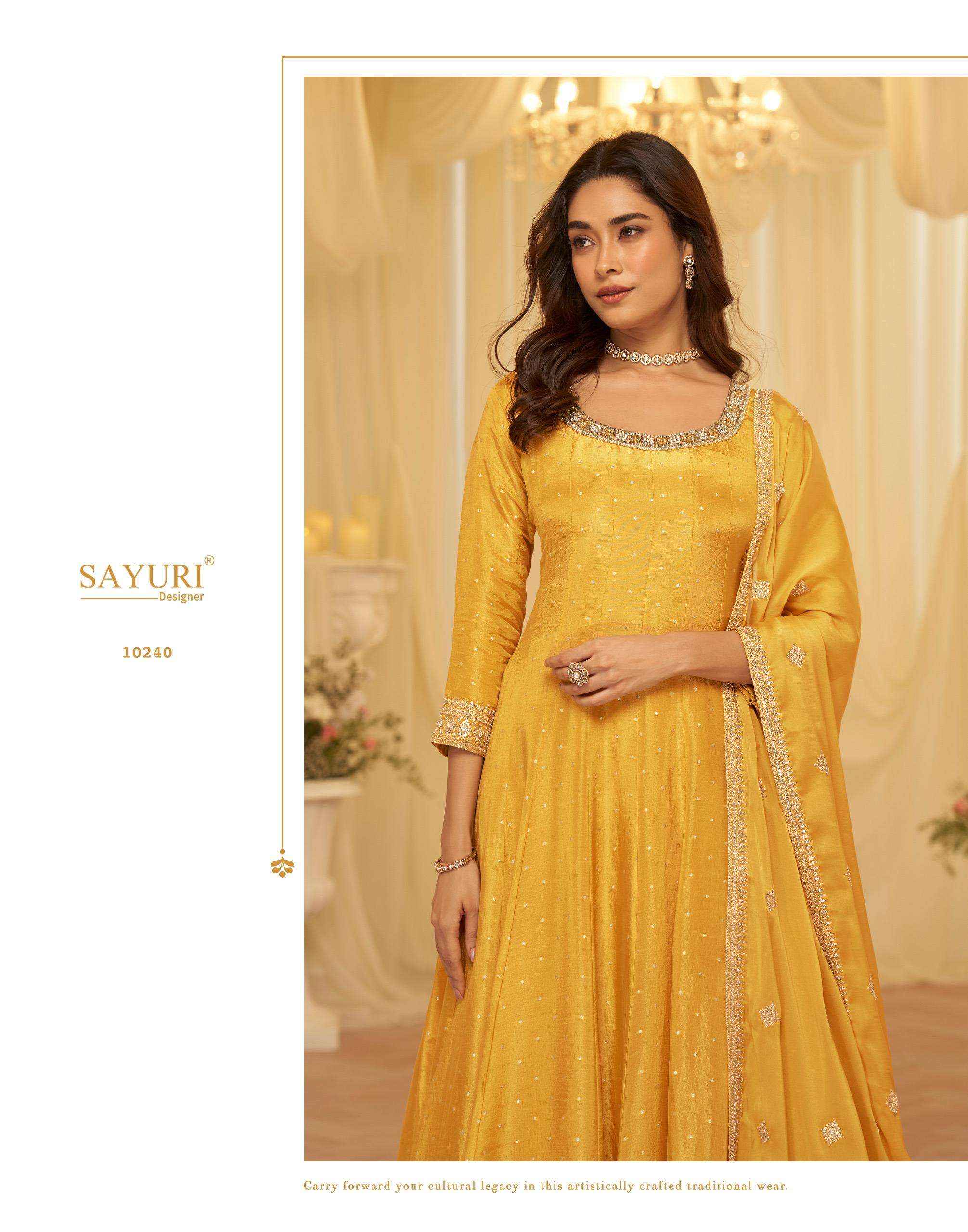 Sayuri Aaradhna 10238 To 10240 Designer Partywear Gown Collection ( 3 Pcs Catalog )