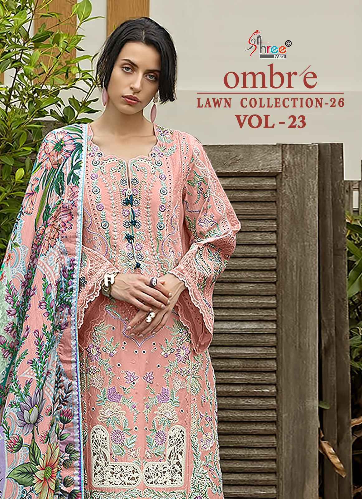 Shree Fabs Ombre Lawn Collection 26 Vol 23 Cotton Dress Material Wholesale Collection ( 6 Pcs Catalog )