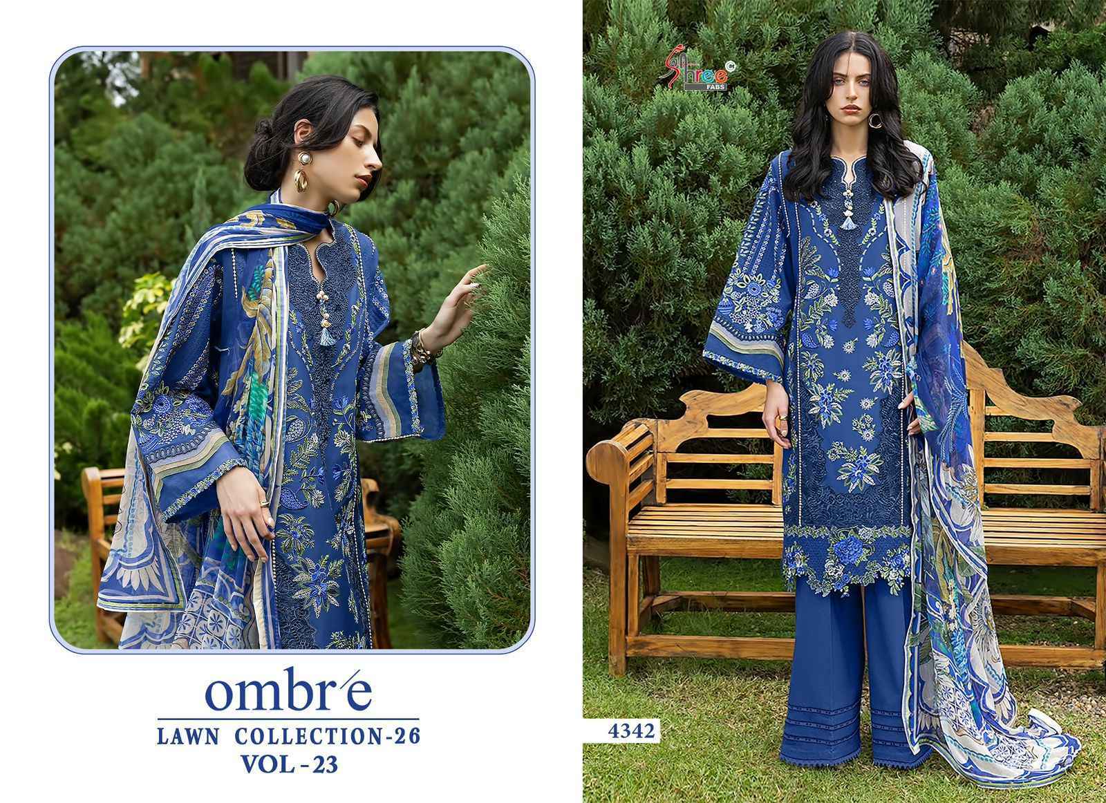 Shree Fabs Ombre Lawn Collection 26 Vol 23 Cotton Dress Material Wholesale Collection ( 6 Pcs Catalog )