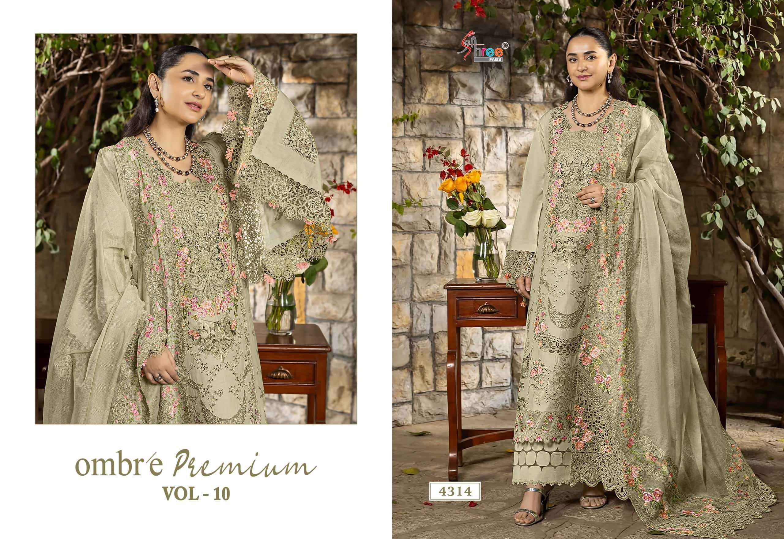 Shree Fabs Ombre Premium Vol 10 Pakistani Cotton Dress Material ( 6 Pcs Catalogue )