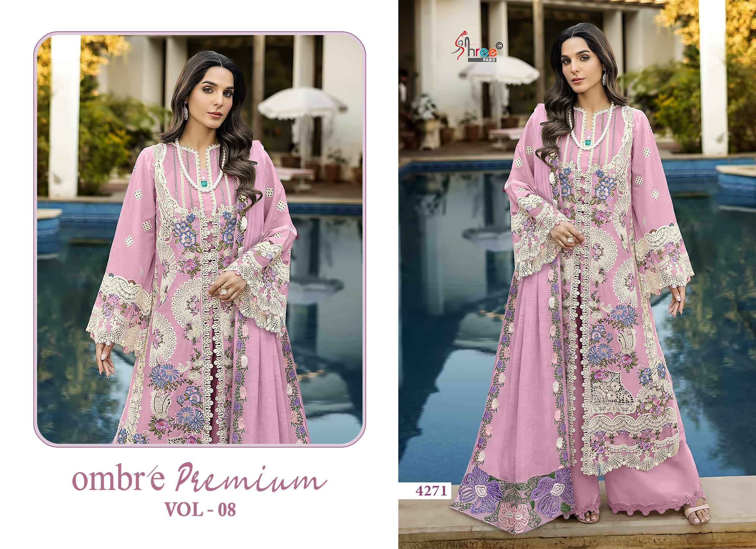 Shree Fabs Ombre Premium Vol 8 Pure Cotton Pakistani Dress Material Wholesale Price ( 6 Pcs Catalogue )