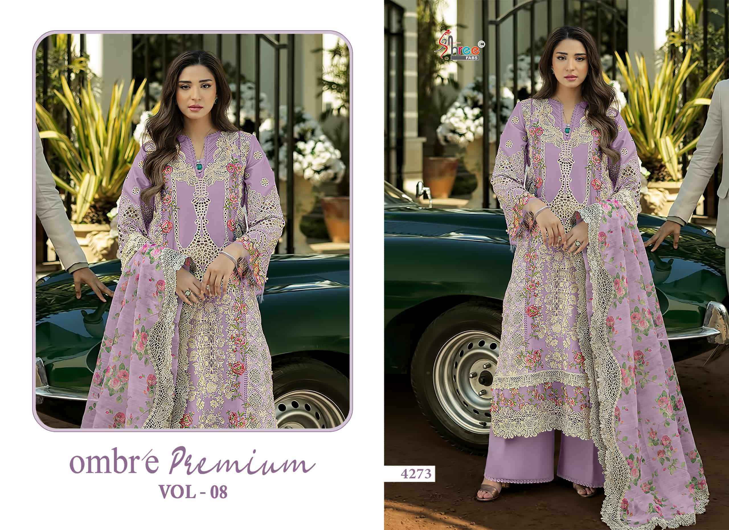 Shree Fabs Ombre Premium Vol 8 Pure Cotton Pakistani Dress Material Wholesale Price ( 6 Pcs Catalogue )