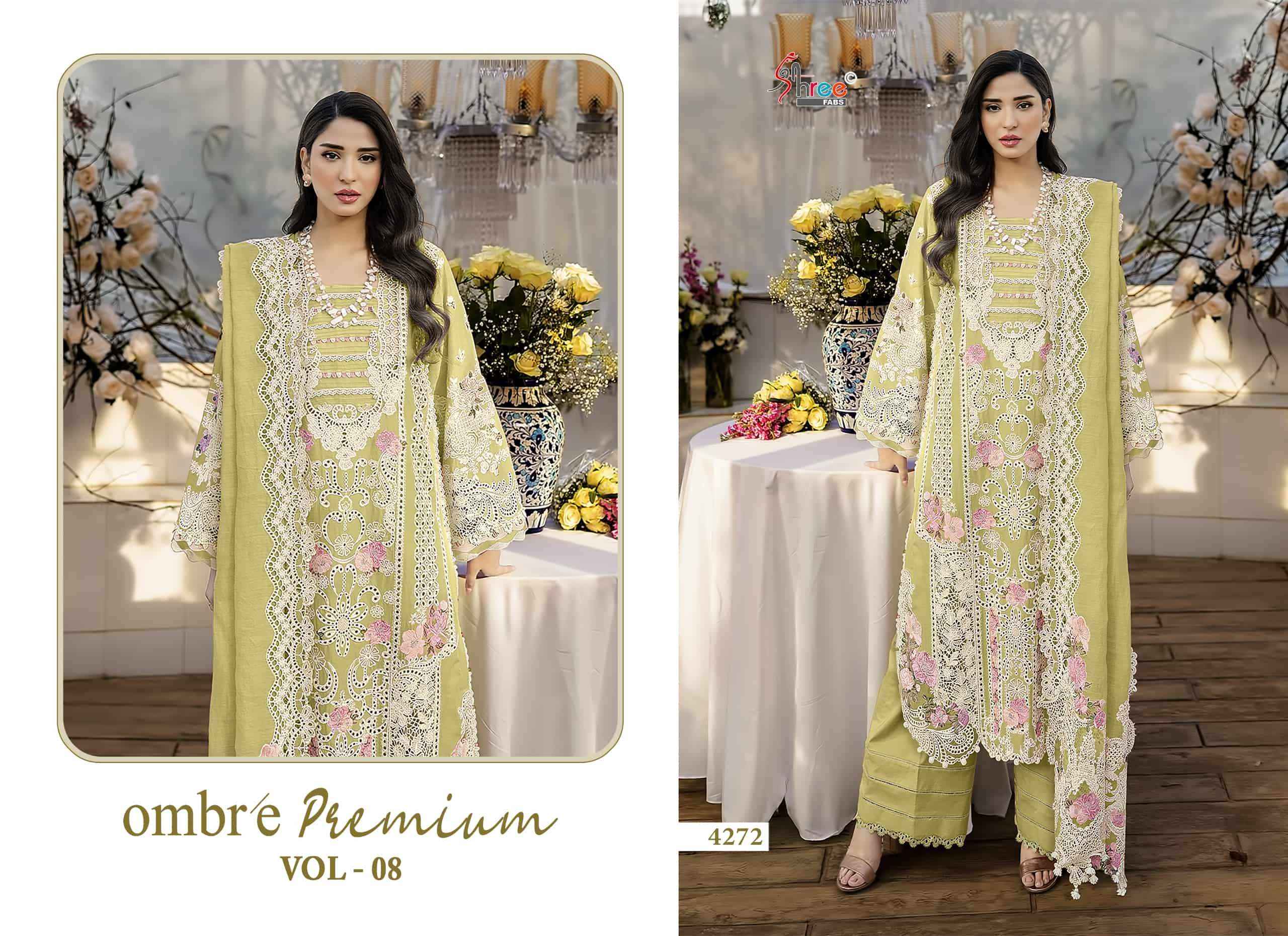 Shree Fabs Ombre Premium Vol 8 Pure Cotton Pakistani Dress Material Wholesale Price ( 6 Pcs Catalogue )