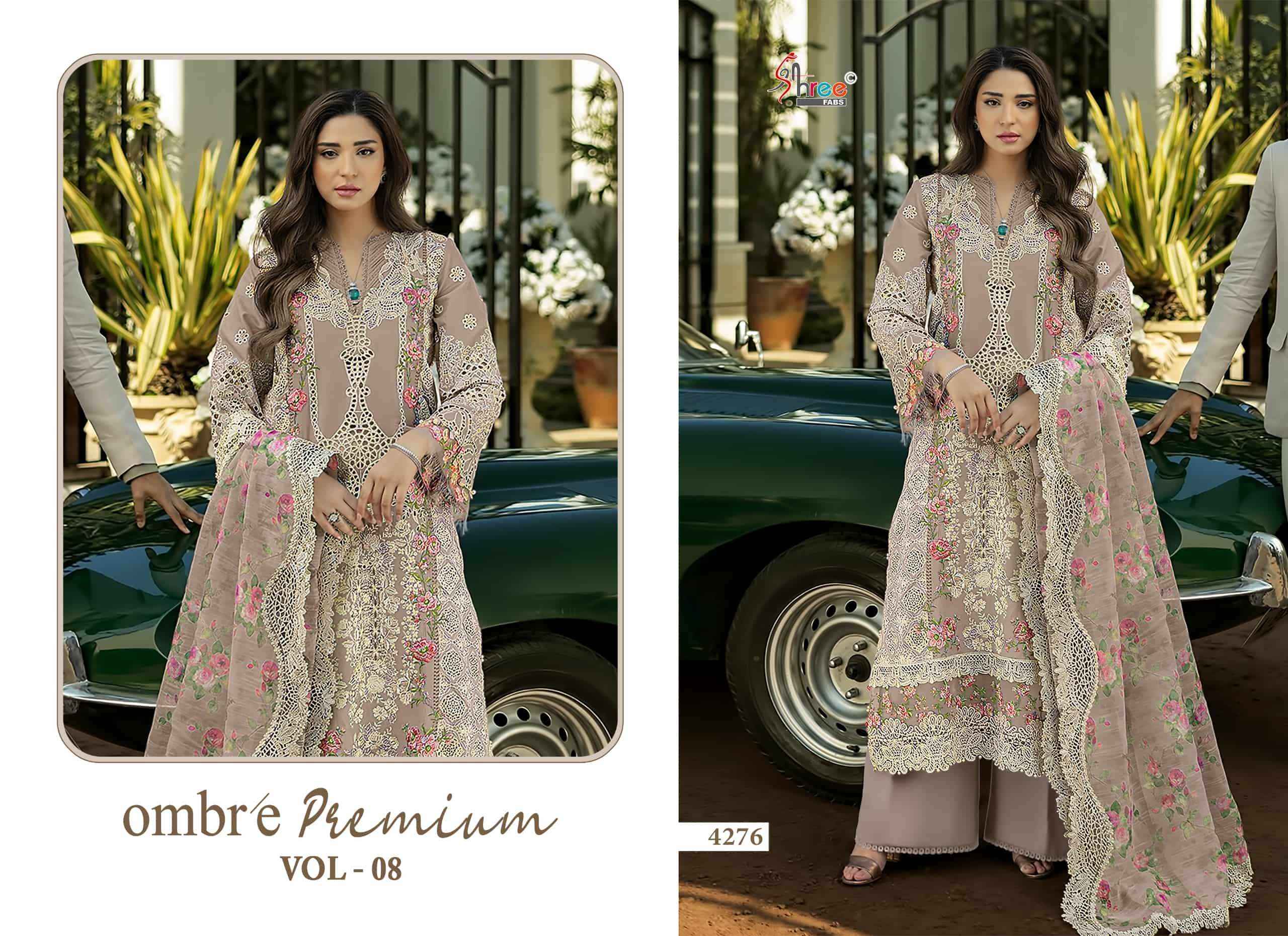 Shree Fabs Ombre Premium Vol 8 Pure Cotton Pakistani Dress Material Wholesale Price ( 6 Pcs Catalogue )