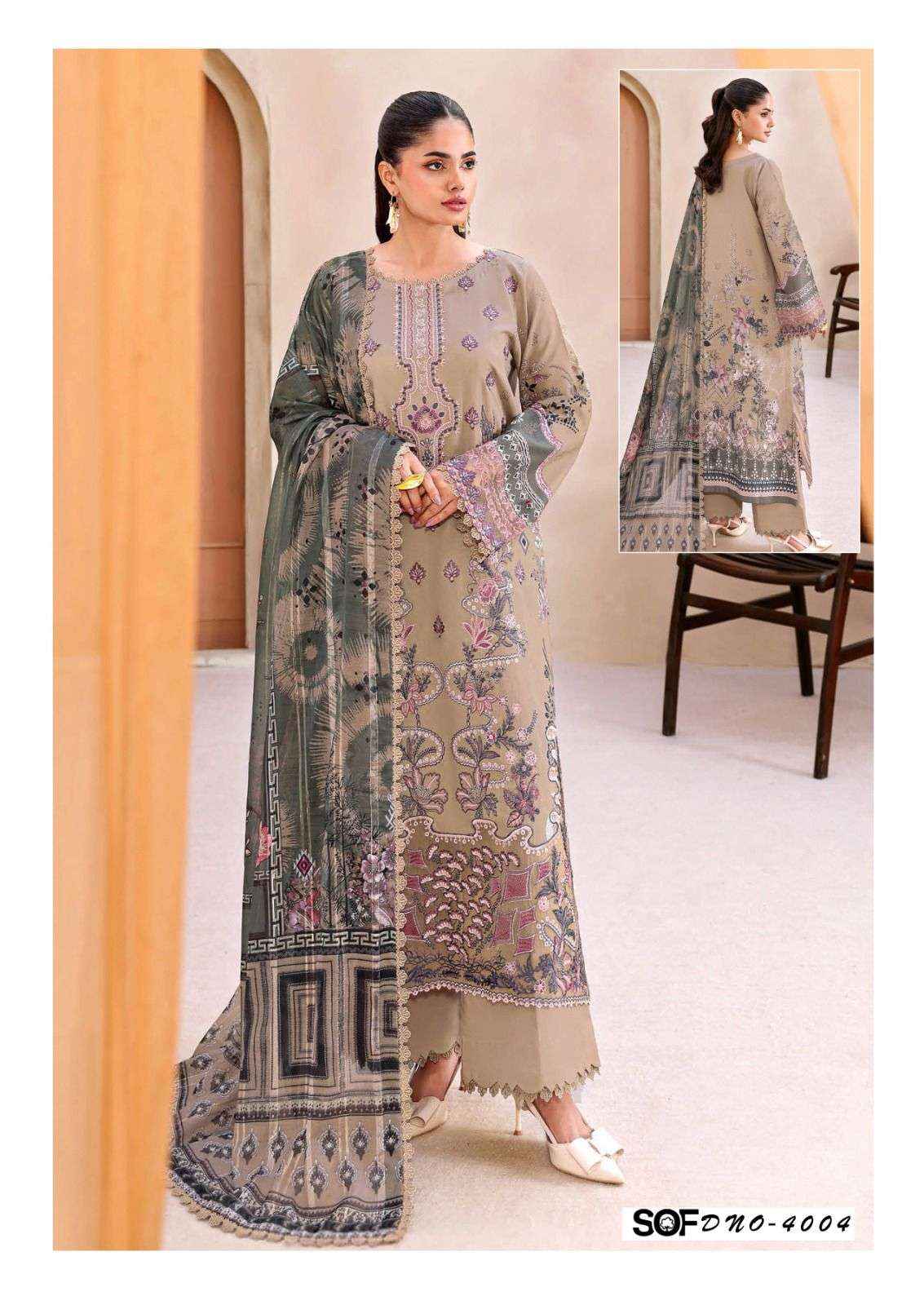 Shree Om Fab Asim Jofa Vol 4 Pakistani Printed  Suits Wholesale surat ( 6 Pcs Catalogue )