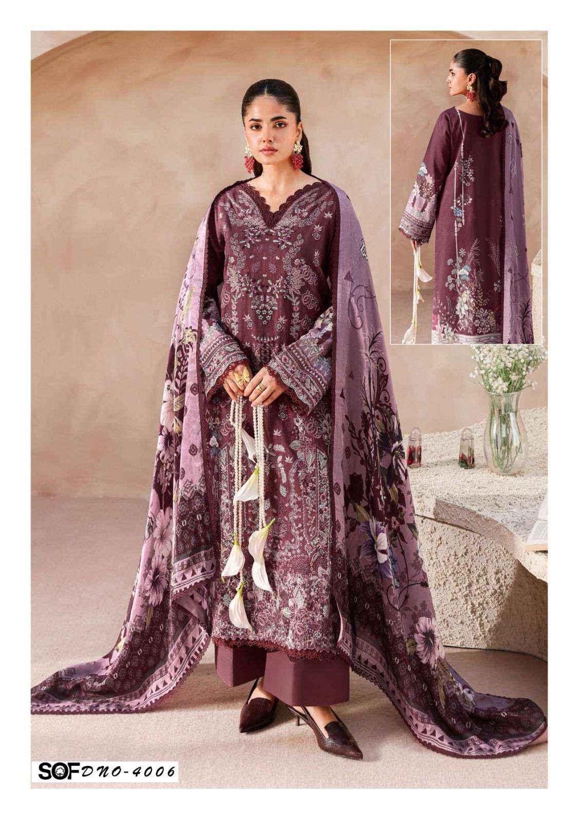 Shree Om Fab Asim Jofa Vol 4 Pakistani Printed  Suits Wholesale surat ( 6 Pcs Catalogue )