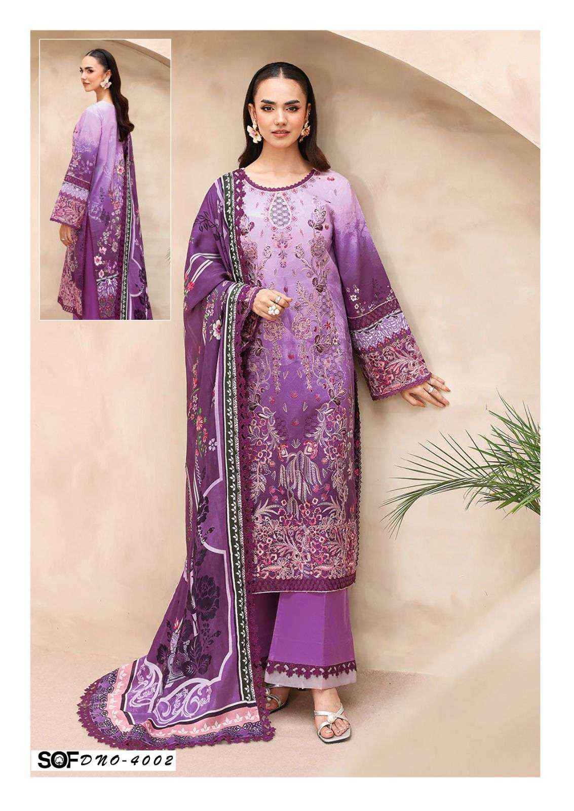 Shree Om Fab Asim Jofa Vol 4 Pakistani Printed  Suits Wholesale surat ( 6 Pcs Catalogue )
